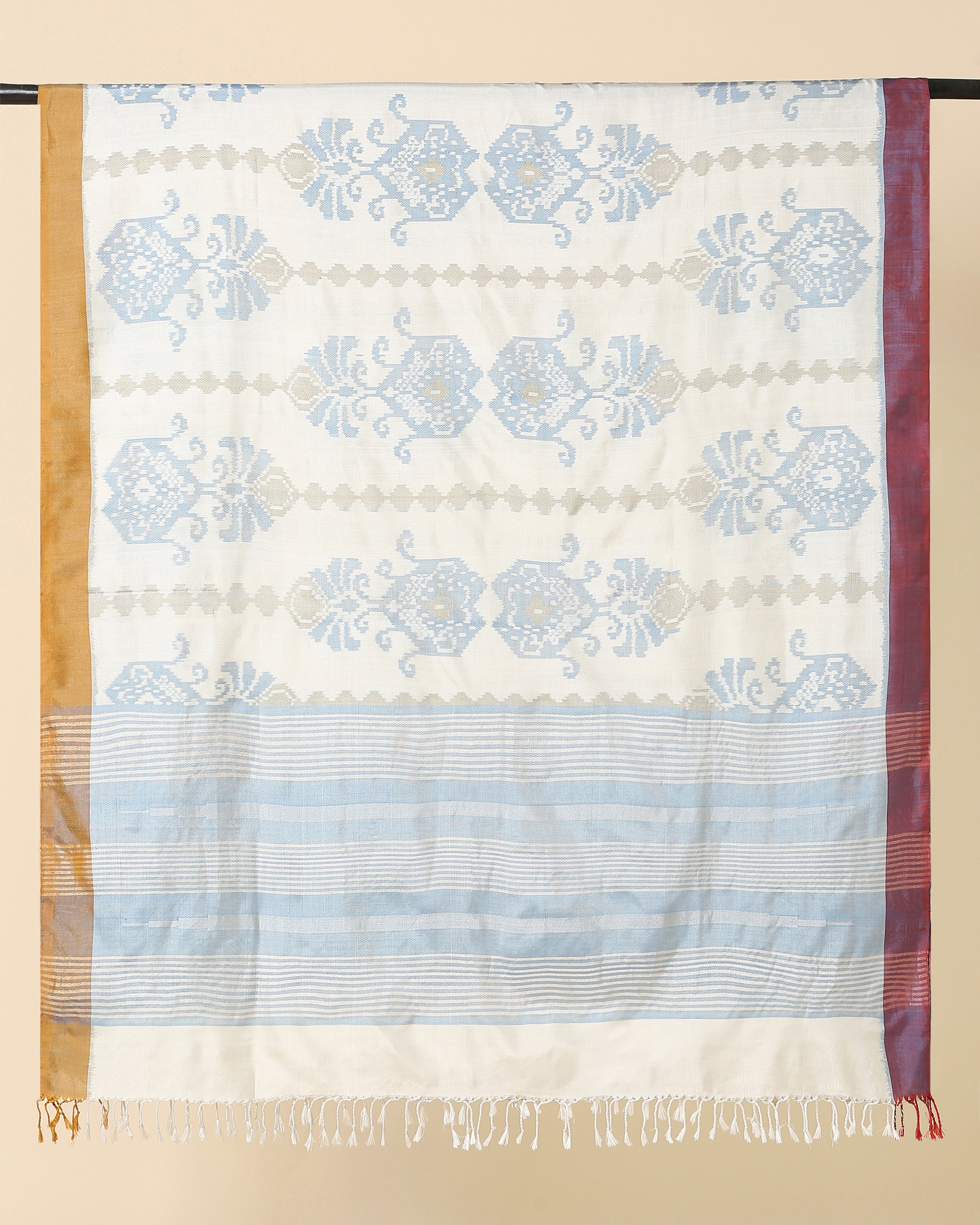 Kalindi Pochampally Weft Ikat Silk Dupatta