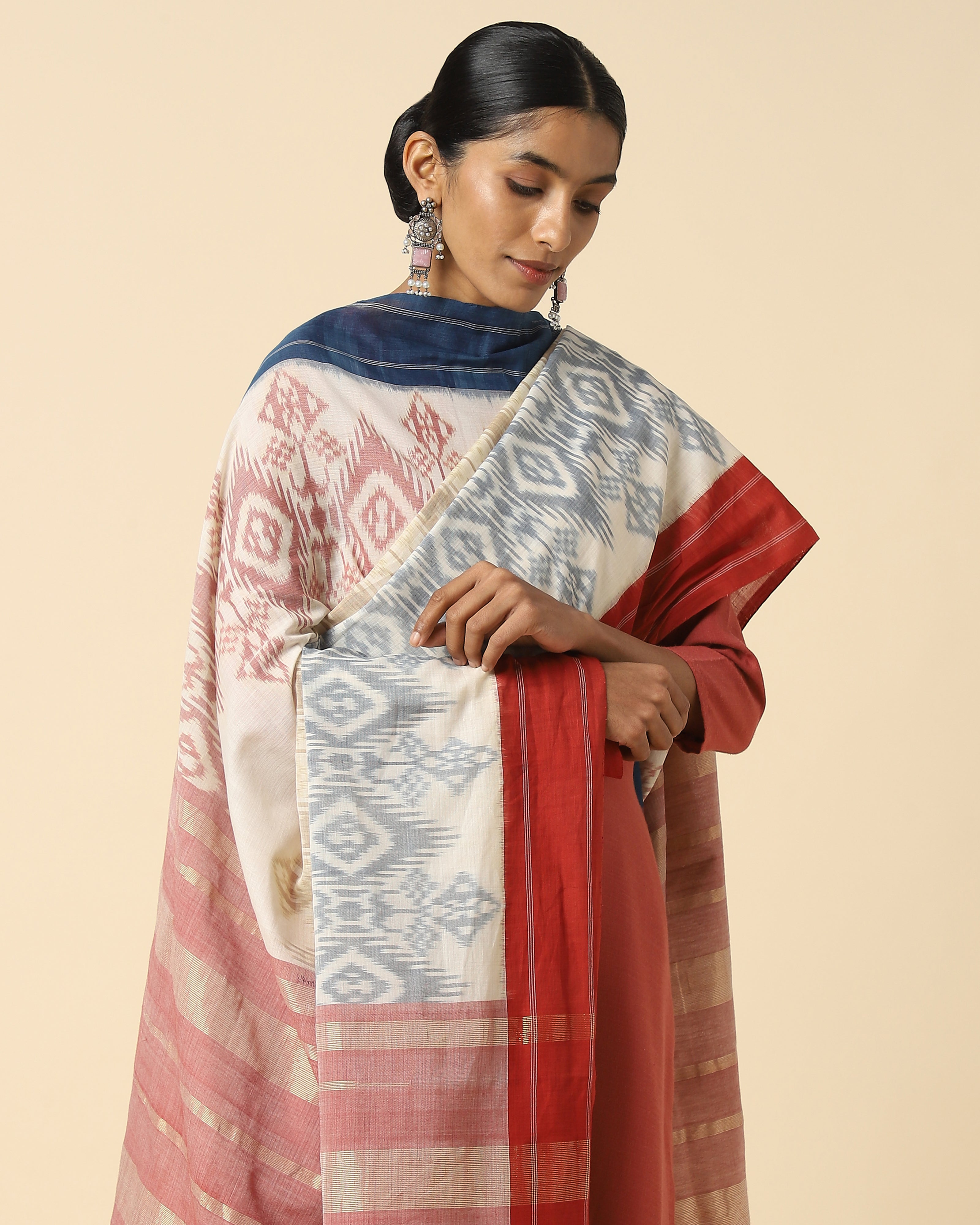 Mahak Pochampally Weft Ikat Cotton Dupatta