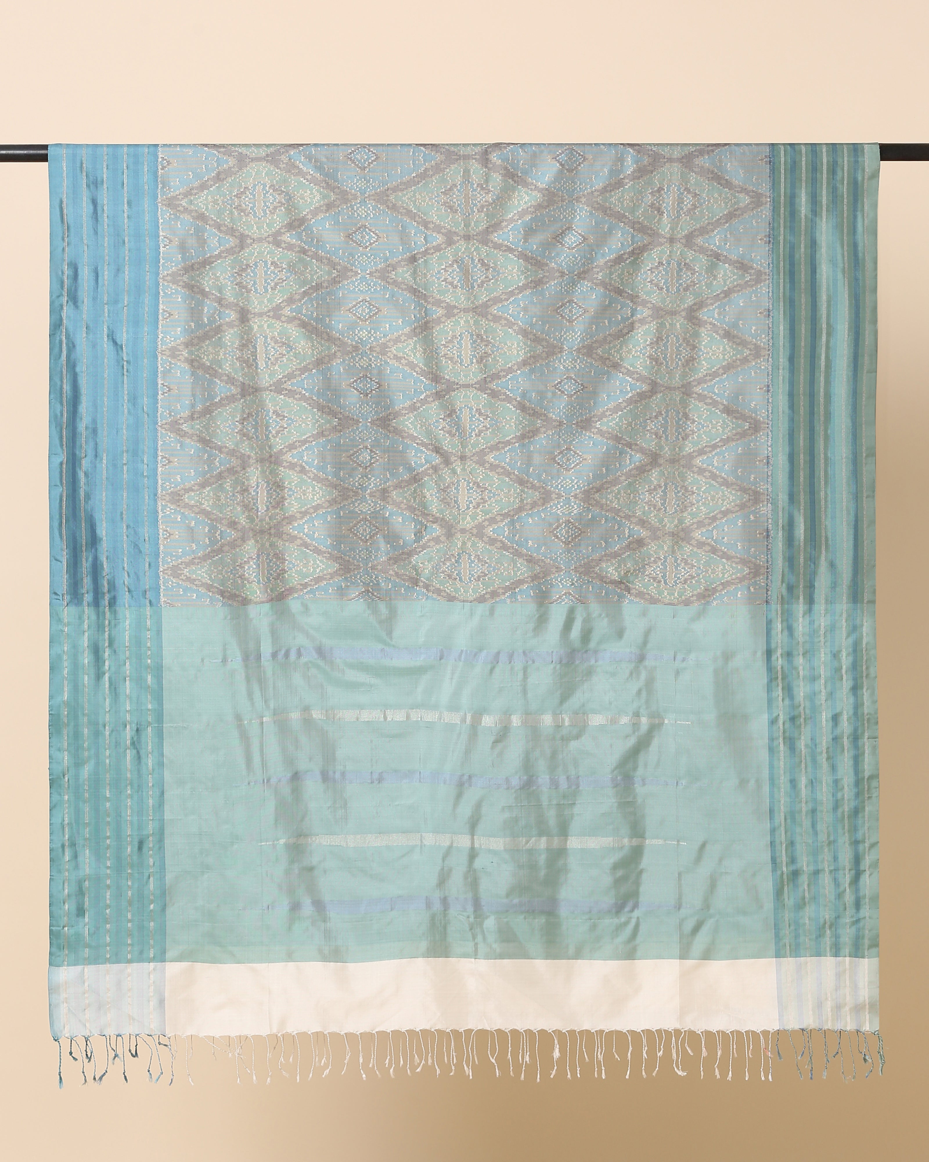 Amiti Pochampally Weft Ikat Silk Dupatta