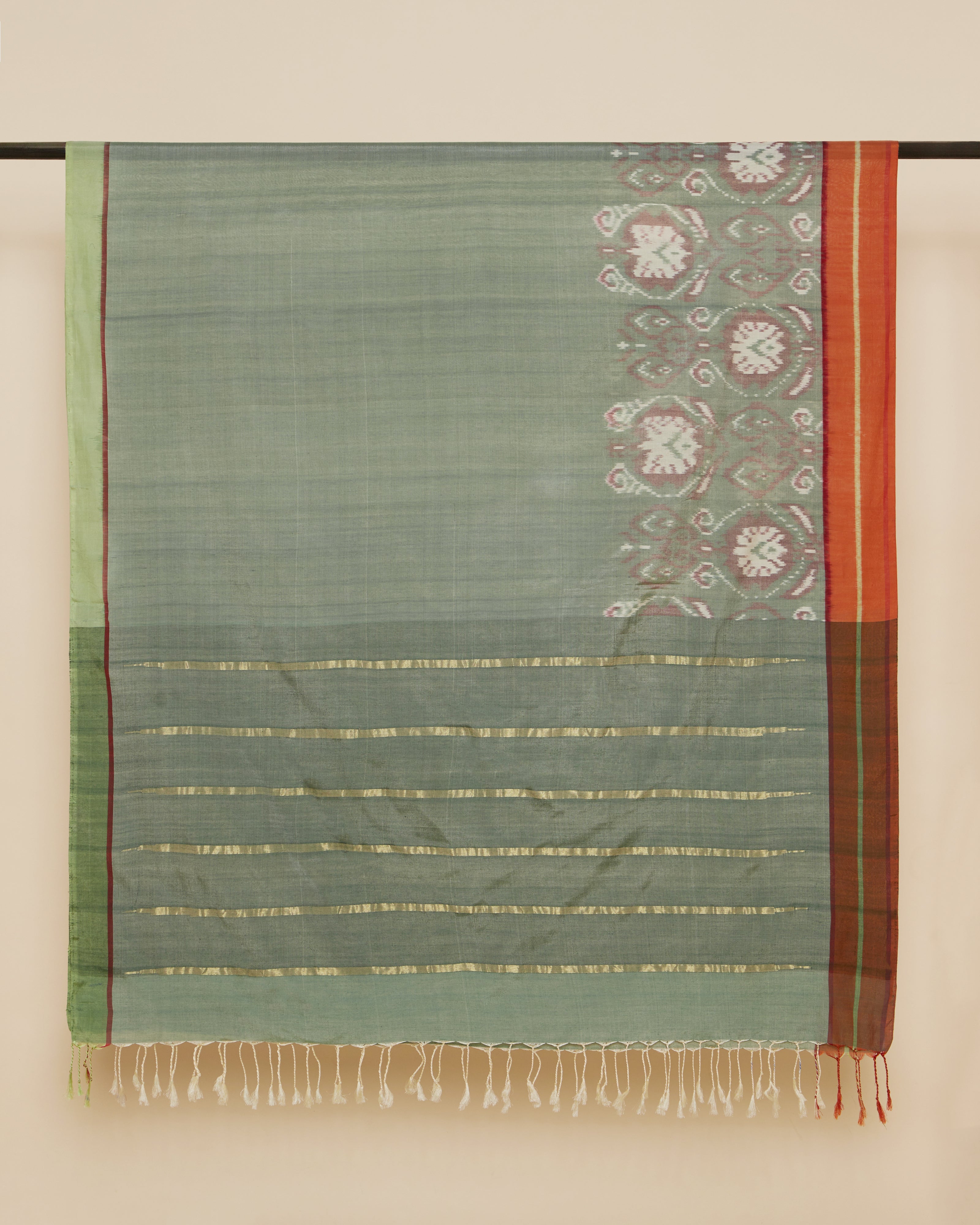 Sushen Pochampally Weft Ikat Silk Cotton Dupatta