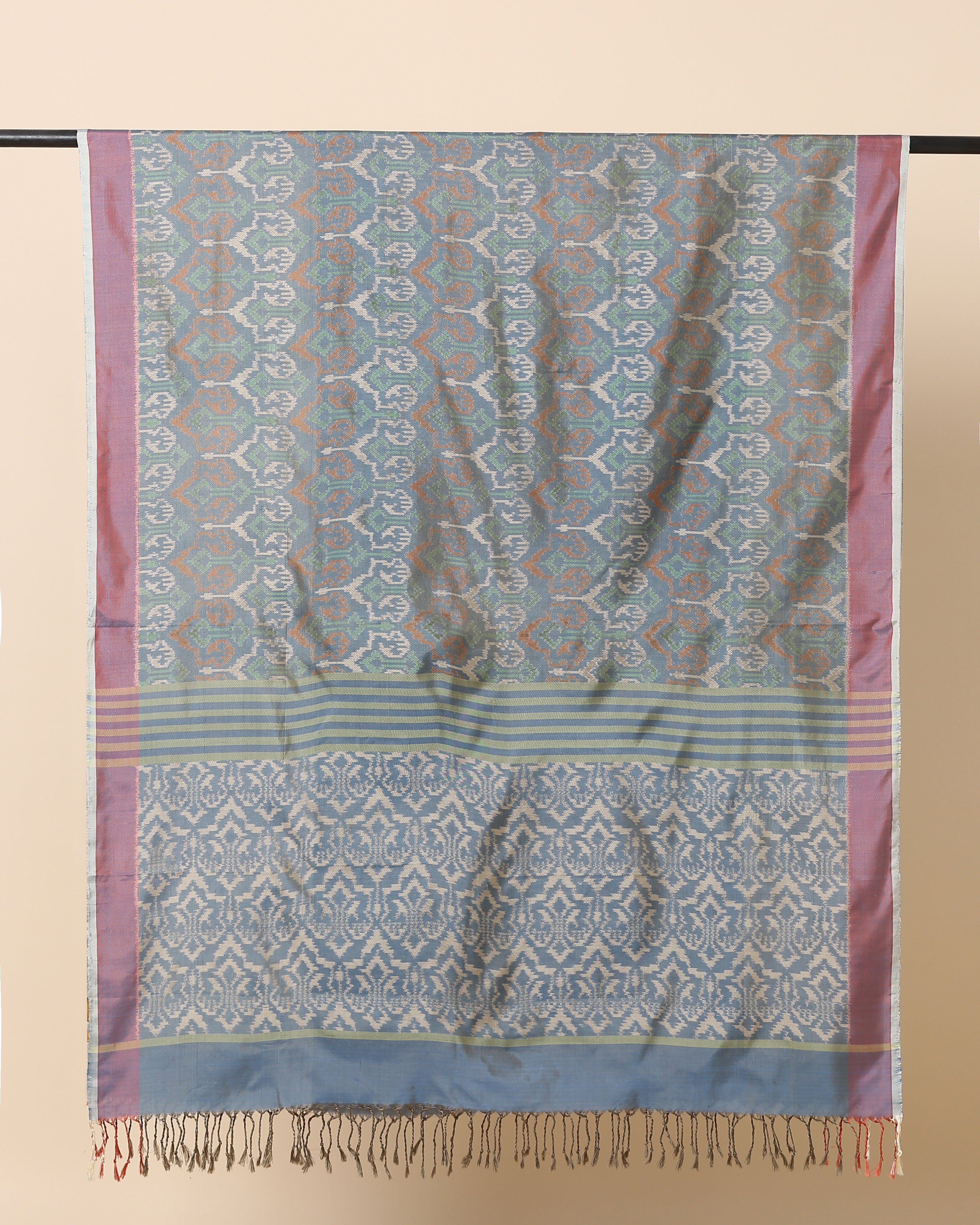 Ayuda Pochampally Weft Ikat Silk Dupatta