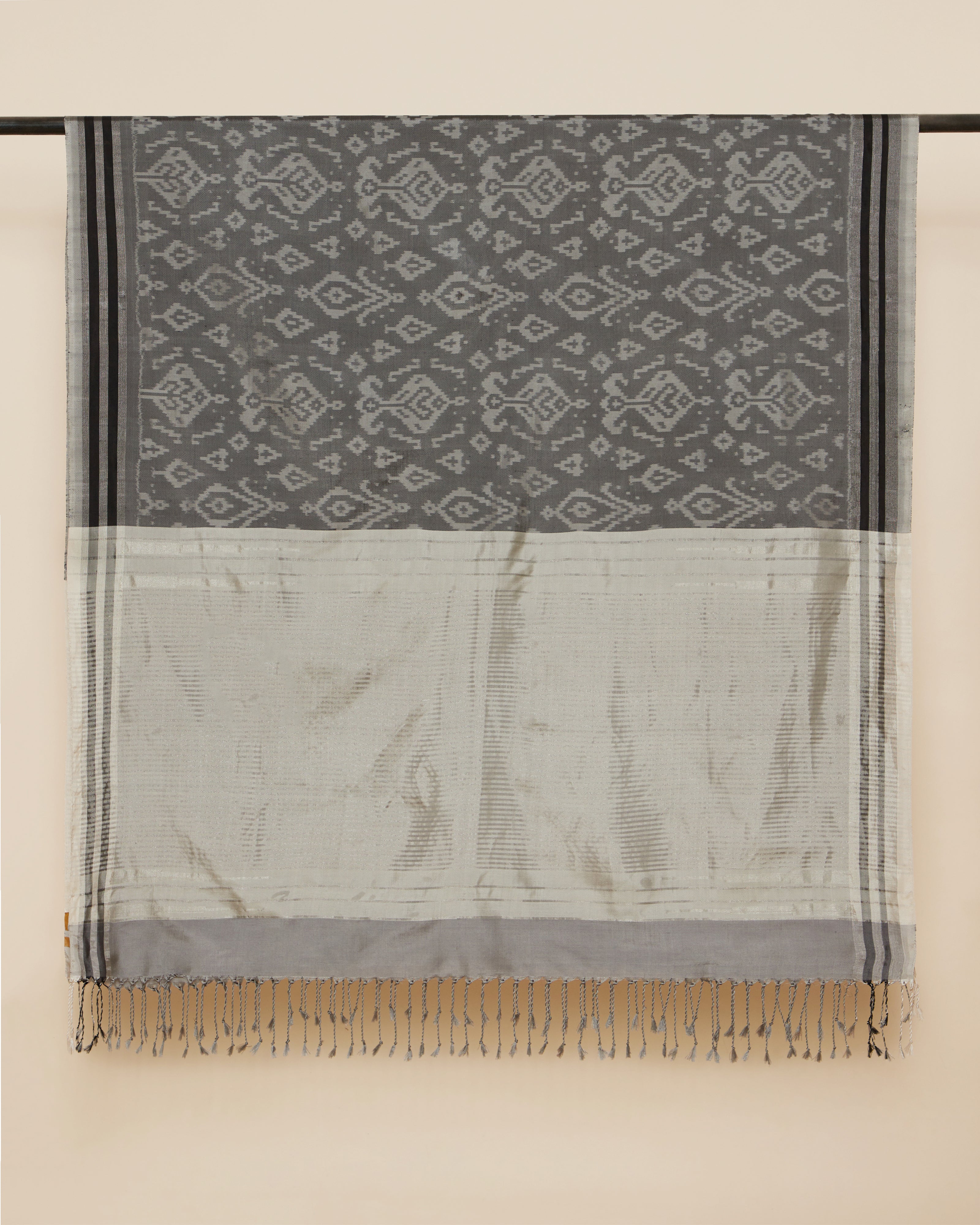 Nambia Pochampally Weft Ikat Silk Dupatta