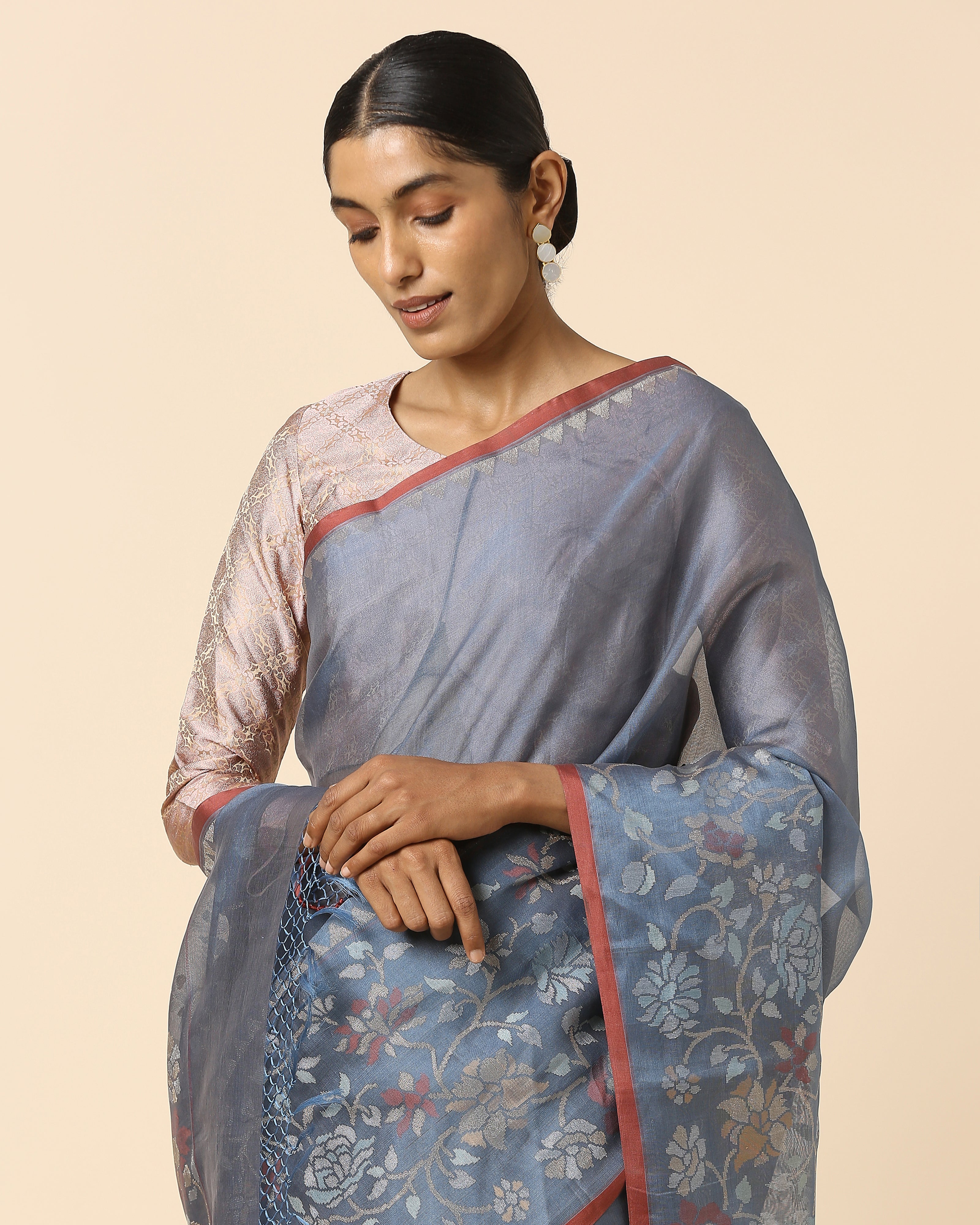 Ekadhana Banarasi Jamdani Silk Cotton Saree