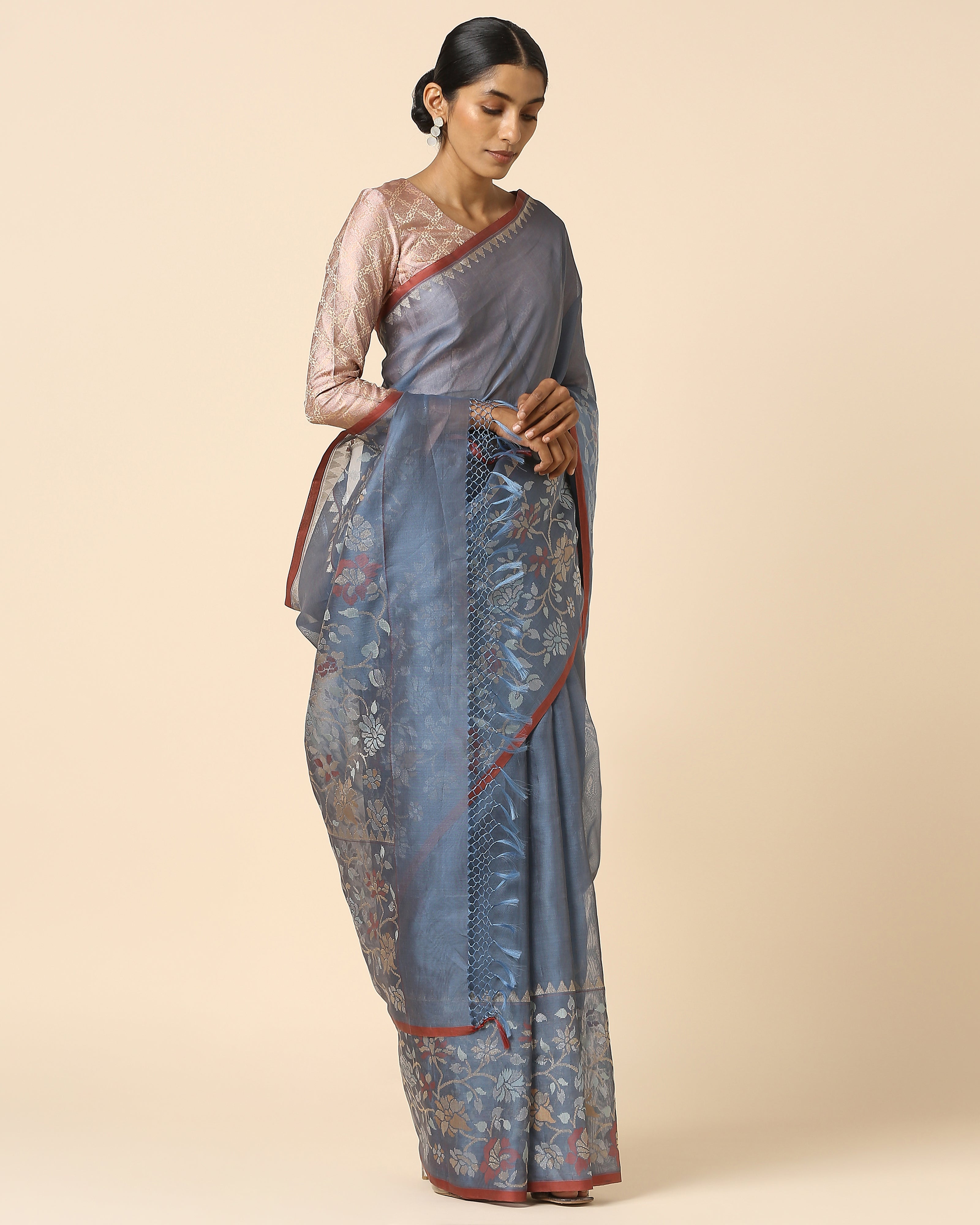 Ekadhana Banarasi Jamdani Silk Cotton Saree
