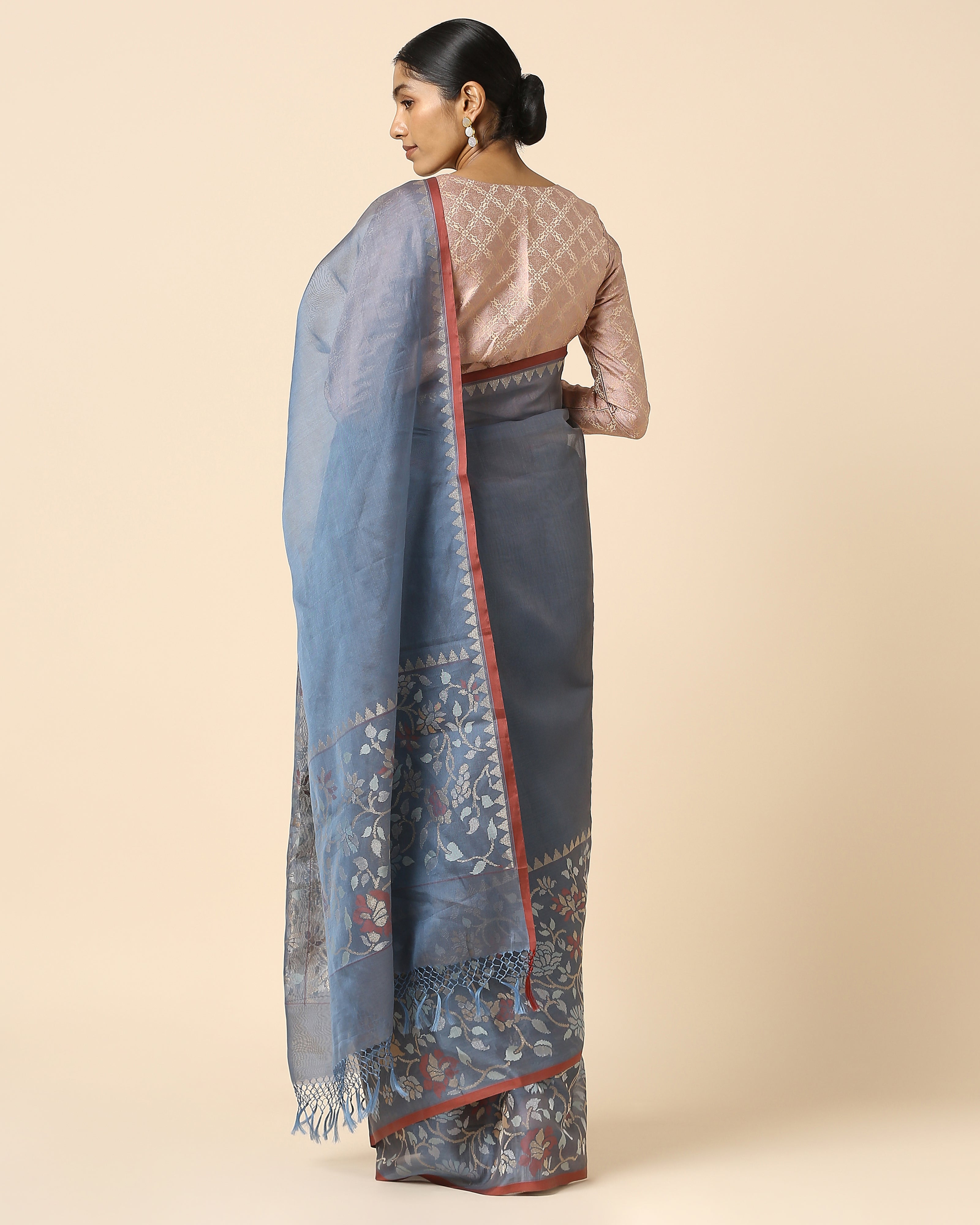 Ekadhana Banarasi Jamdani Silk Cotton Saree