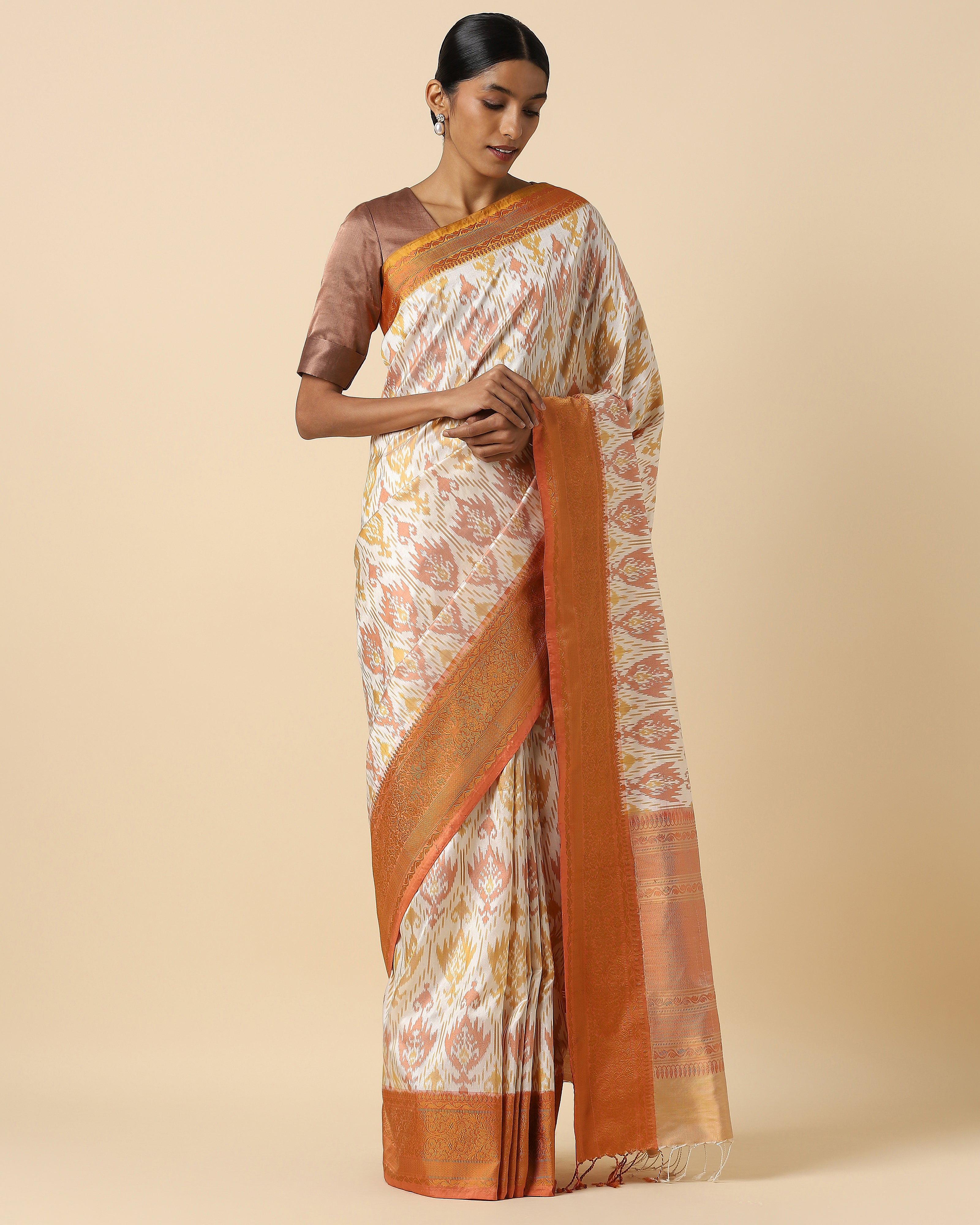 Ebrill Pochampally Weft Ikat Silk Saree