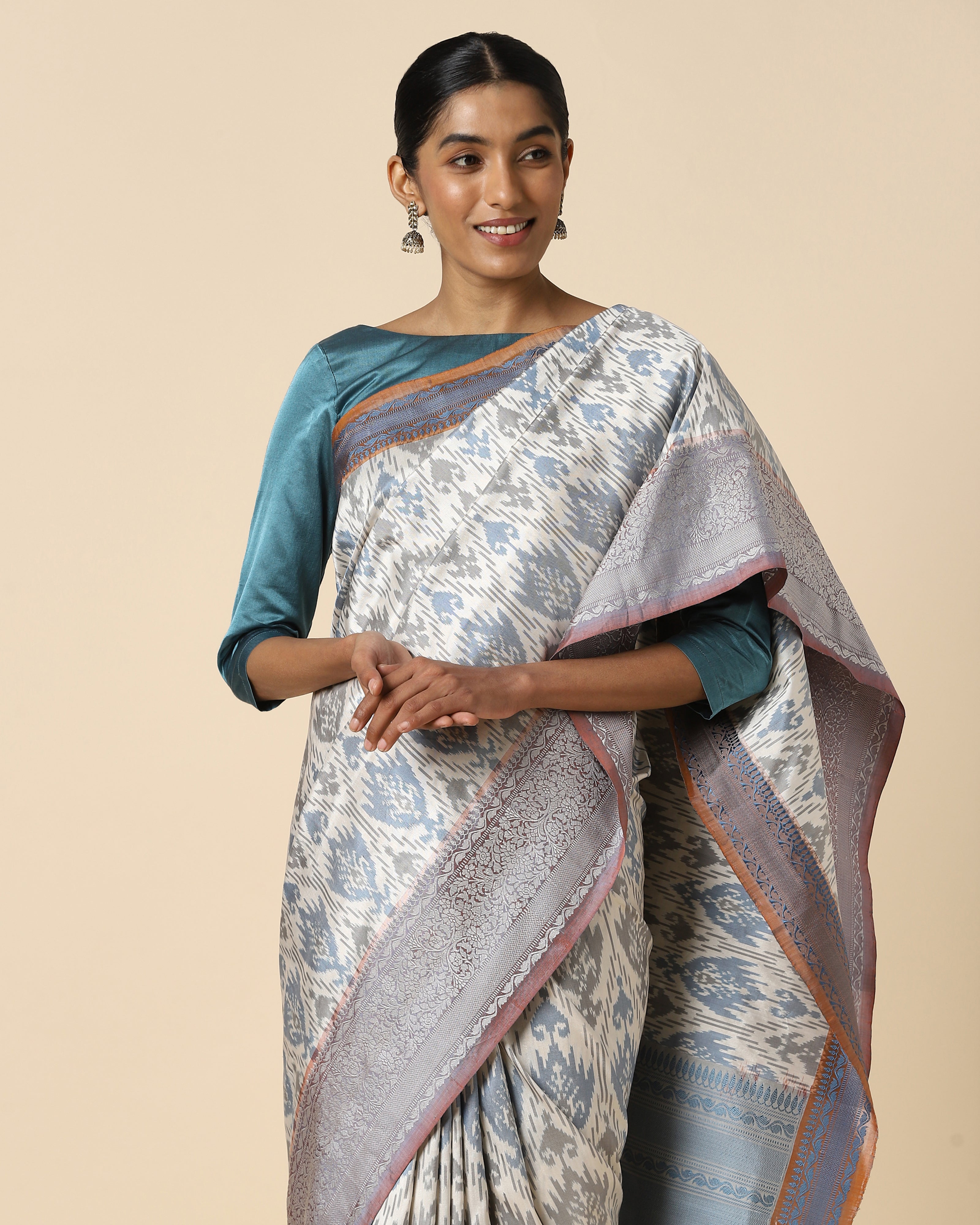 Ebrill Pochampally Weft Ikat Silk Saree