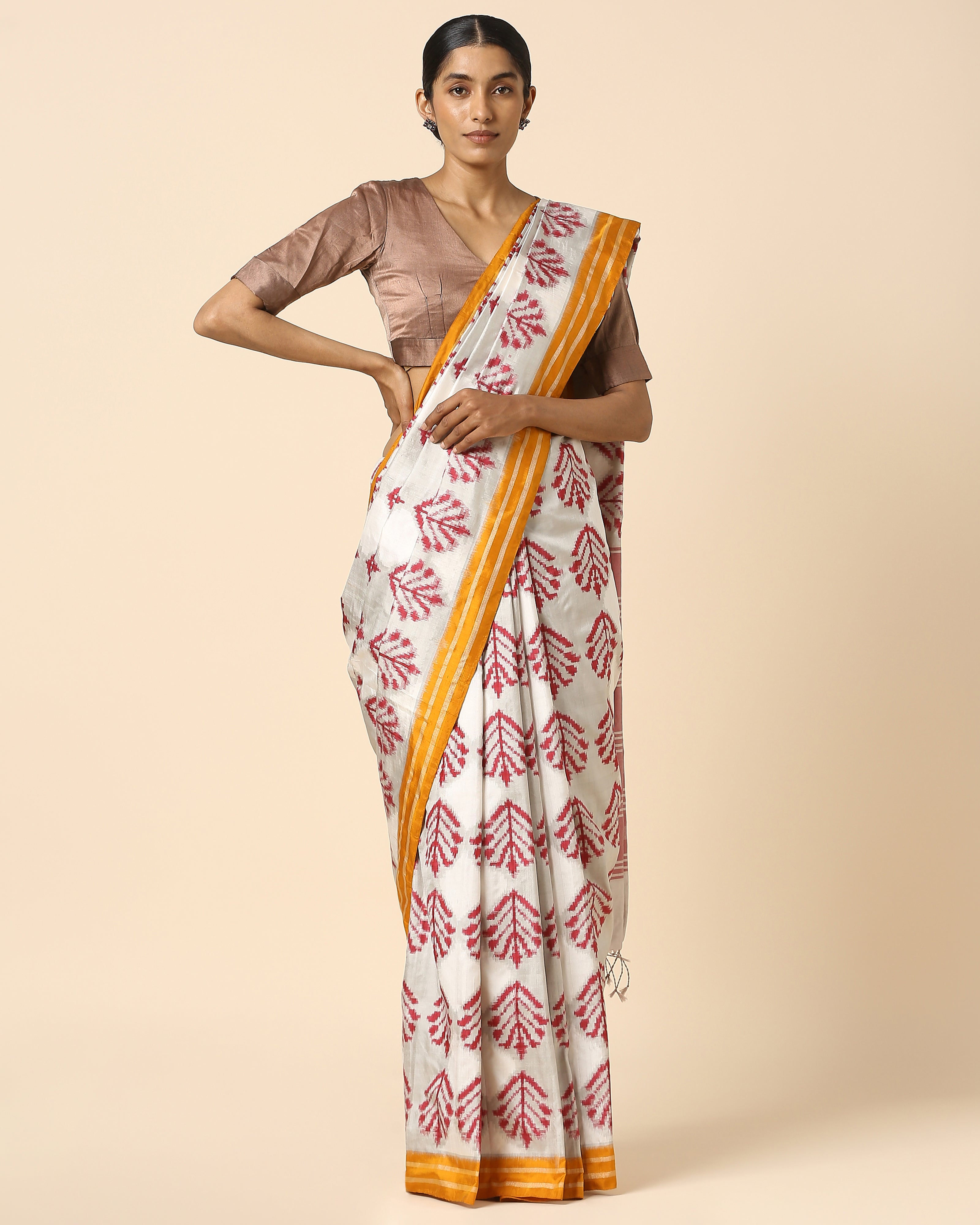Pareneeti Pochampally Double Ikat Silk Saree