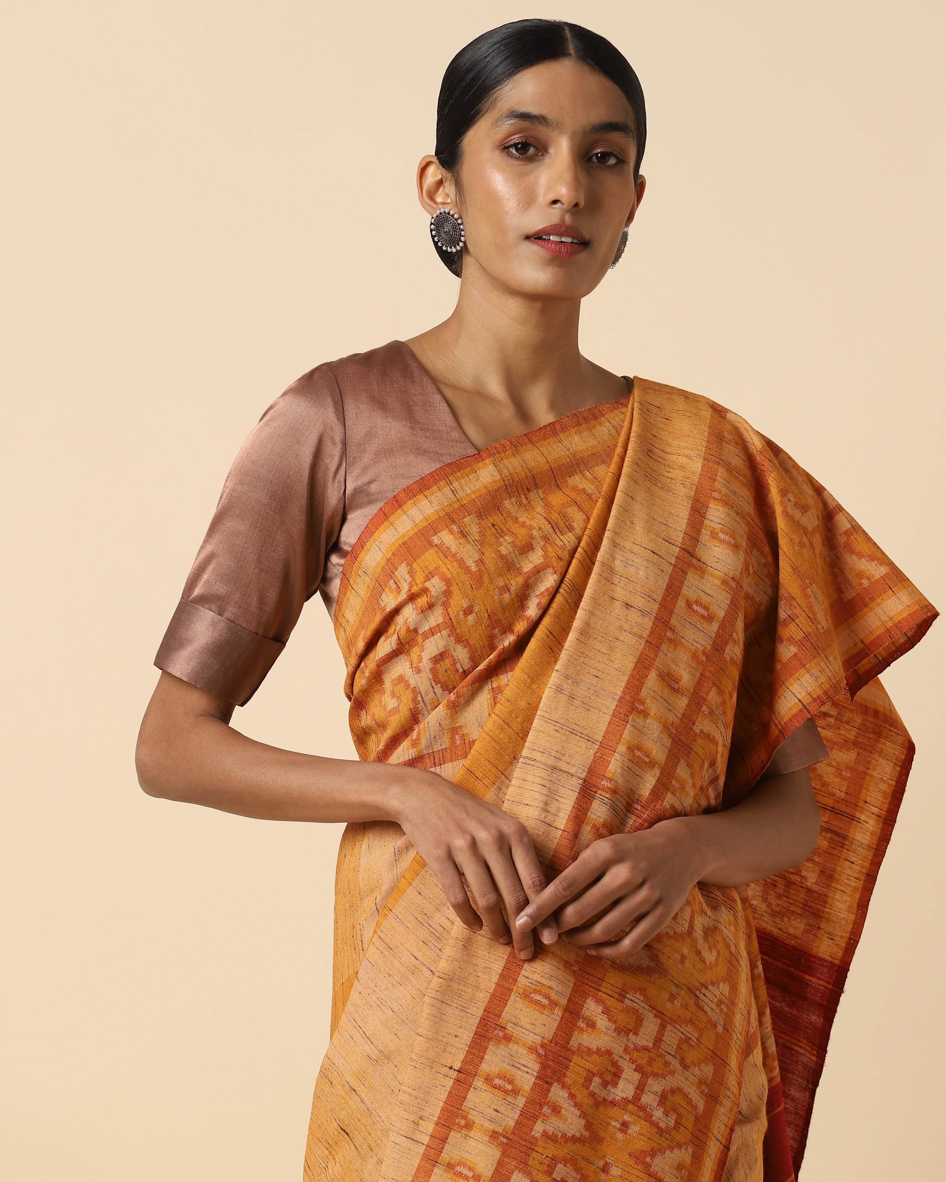 Haimi Pochampally Warp Ikat Silk Saree