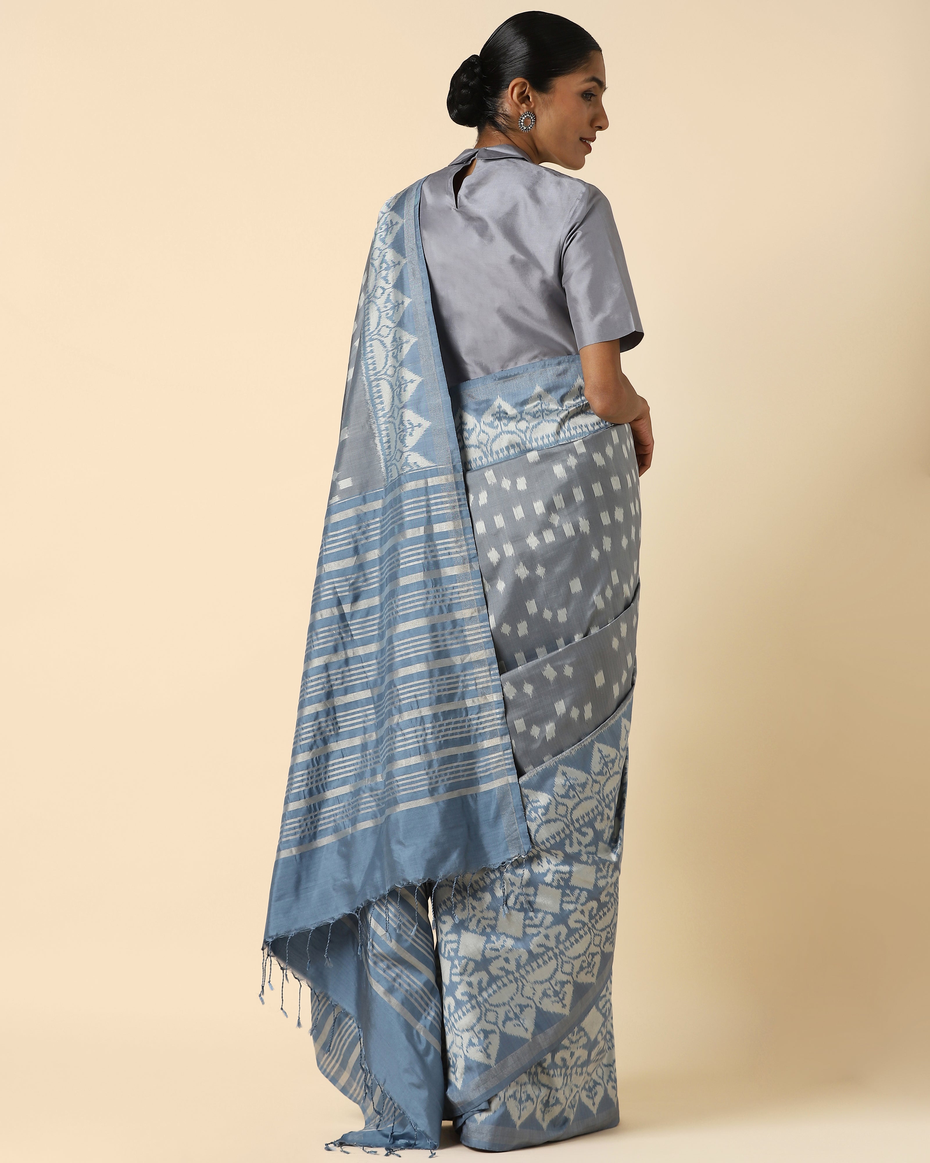Venya Pochampally Weft Ikat Silk Saree