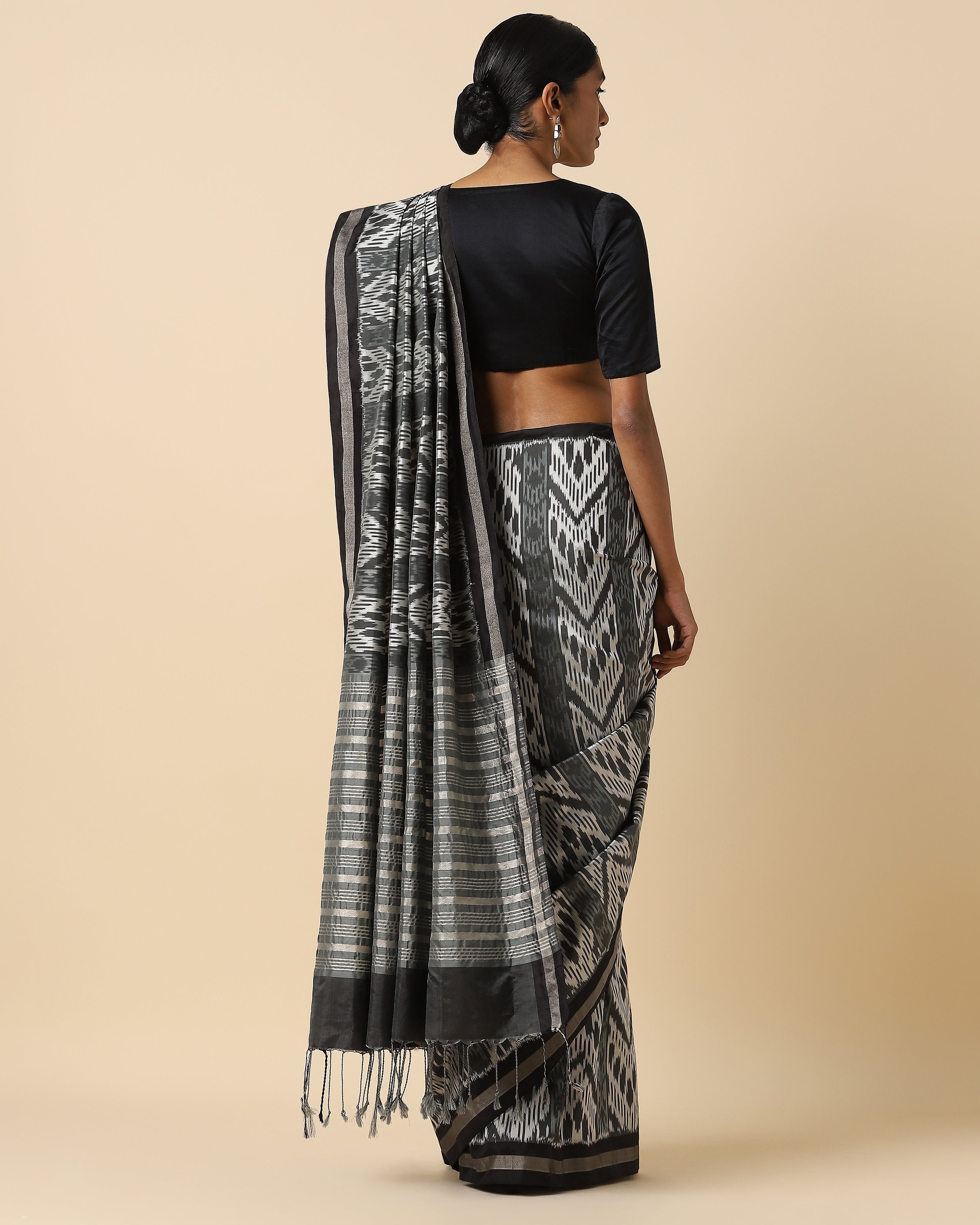Erisha Pochampally Weft Ikat Silk Saree