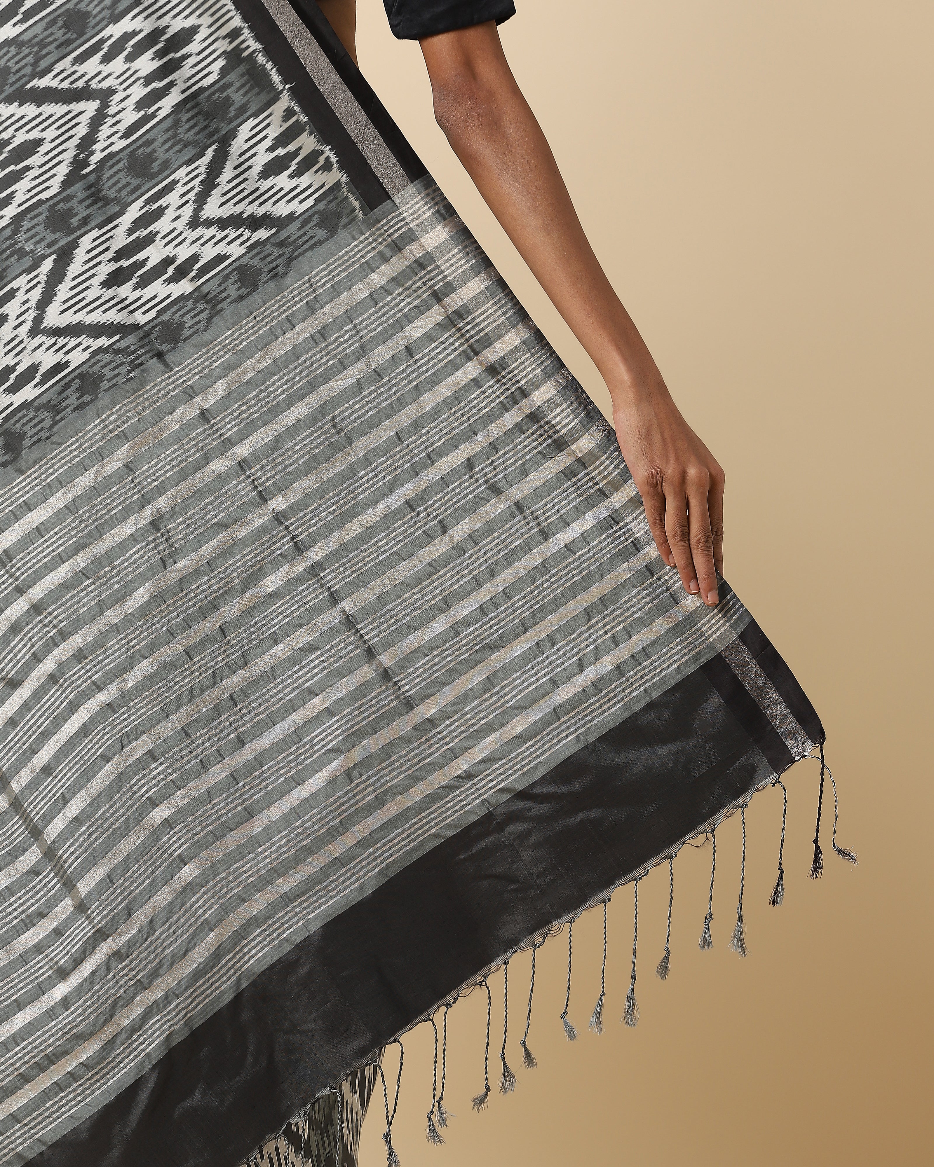 Erisha Pochampally Weft Ikat Silk Saree