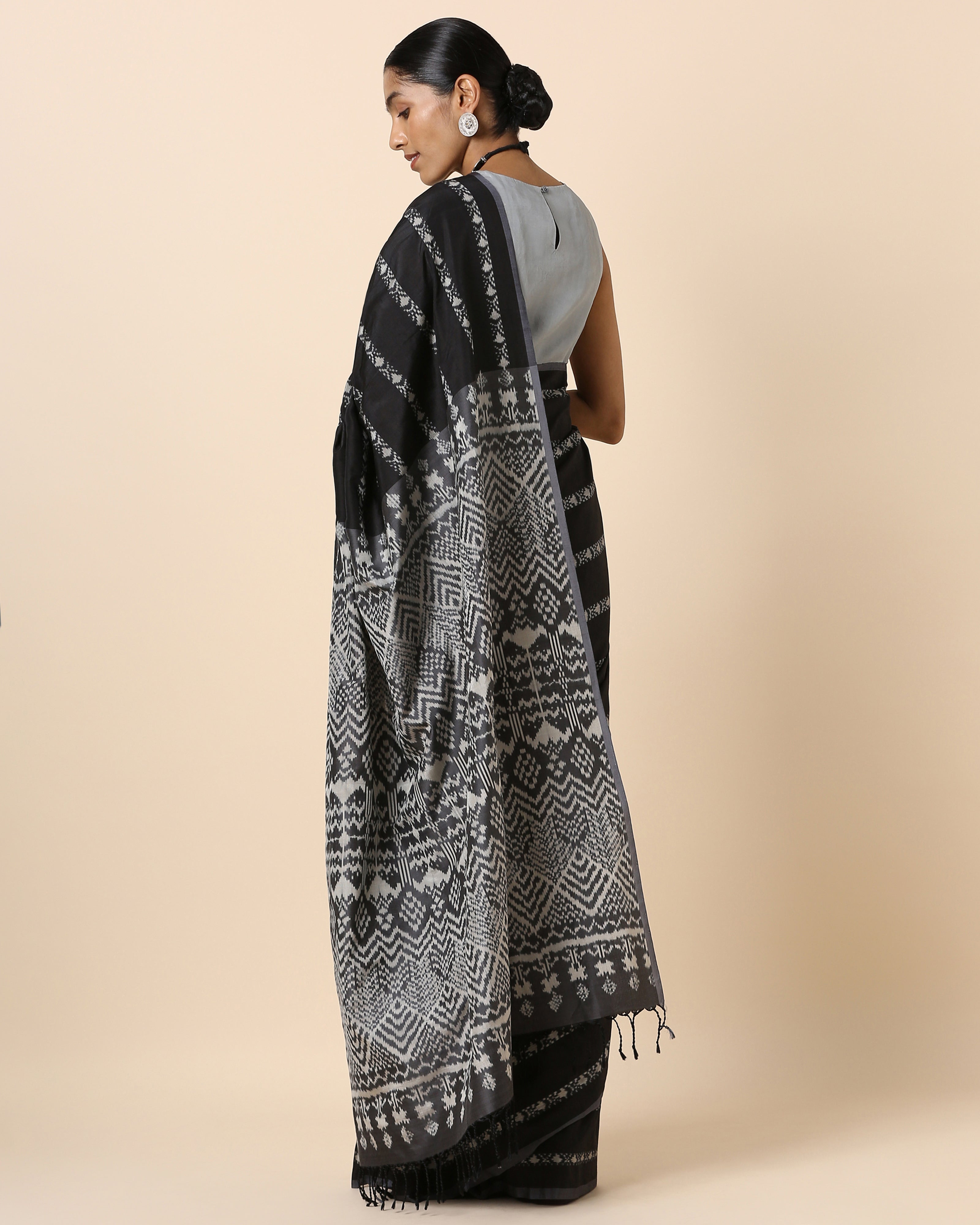 Ardha Pochampally Warp Ikat Silk Cotton Saree