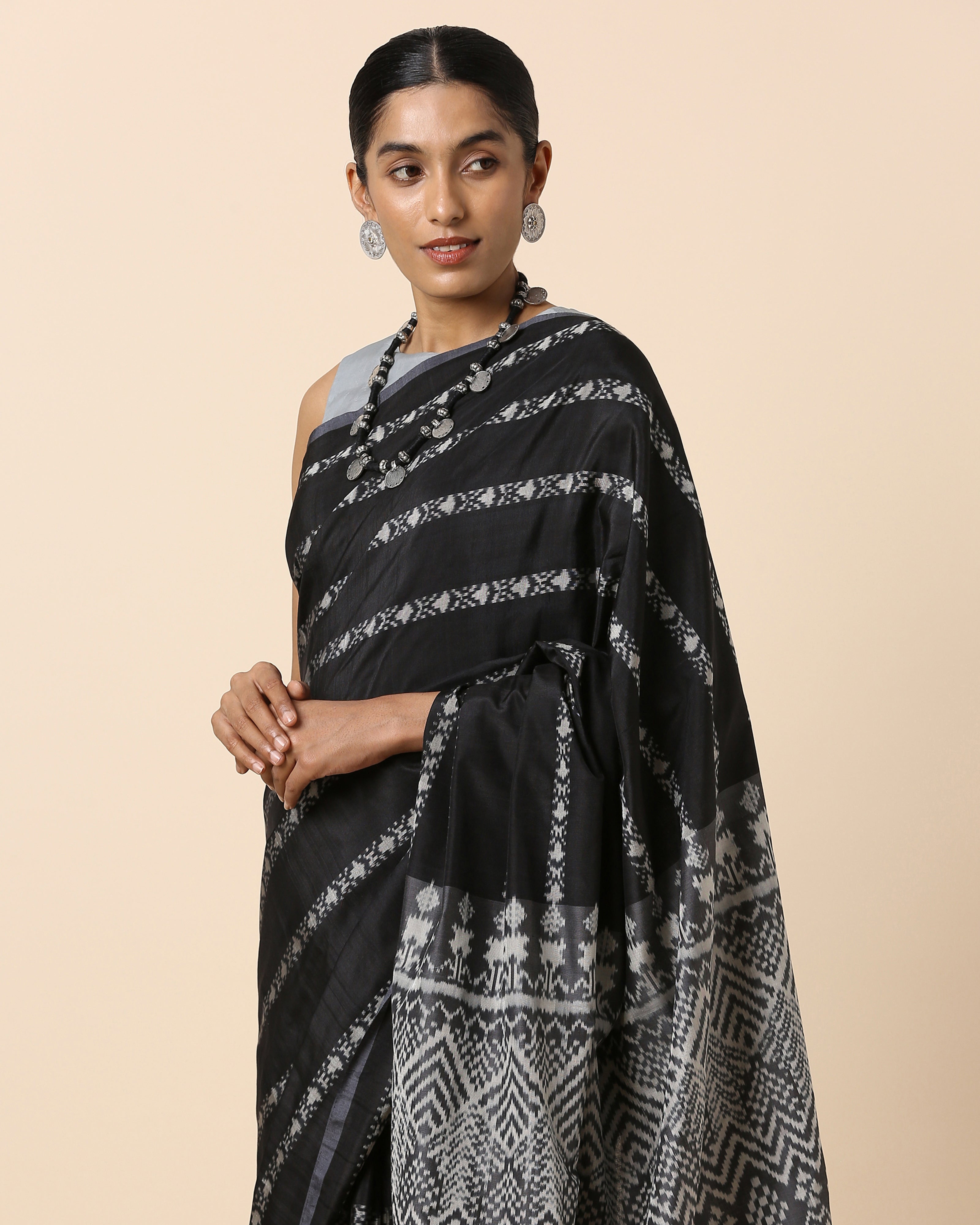 Ardha Pochampally Warp Ikat Silk Cotton Saree