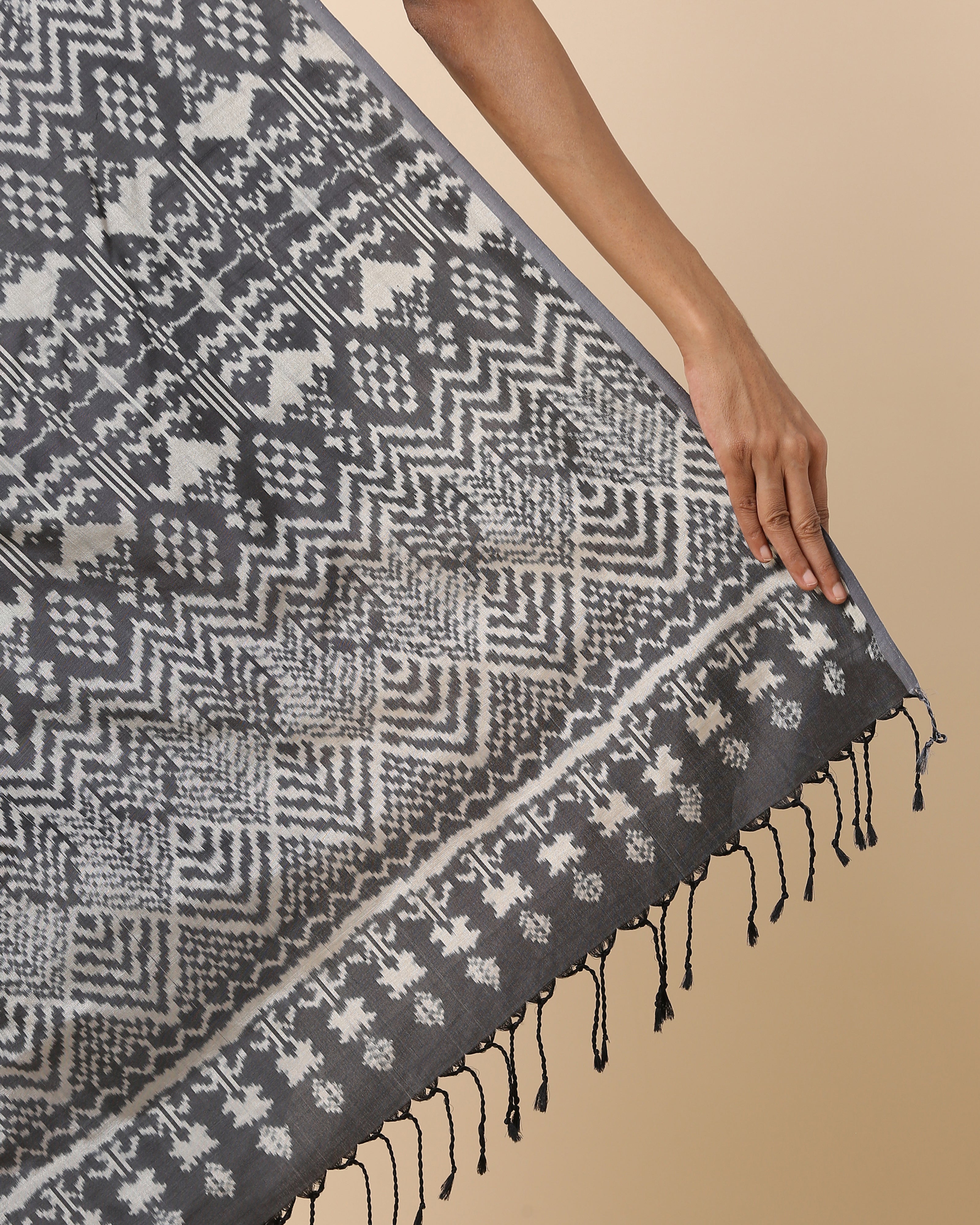 Ardha Pochampally Warp Ikat Silk Cotton Saree
