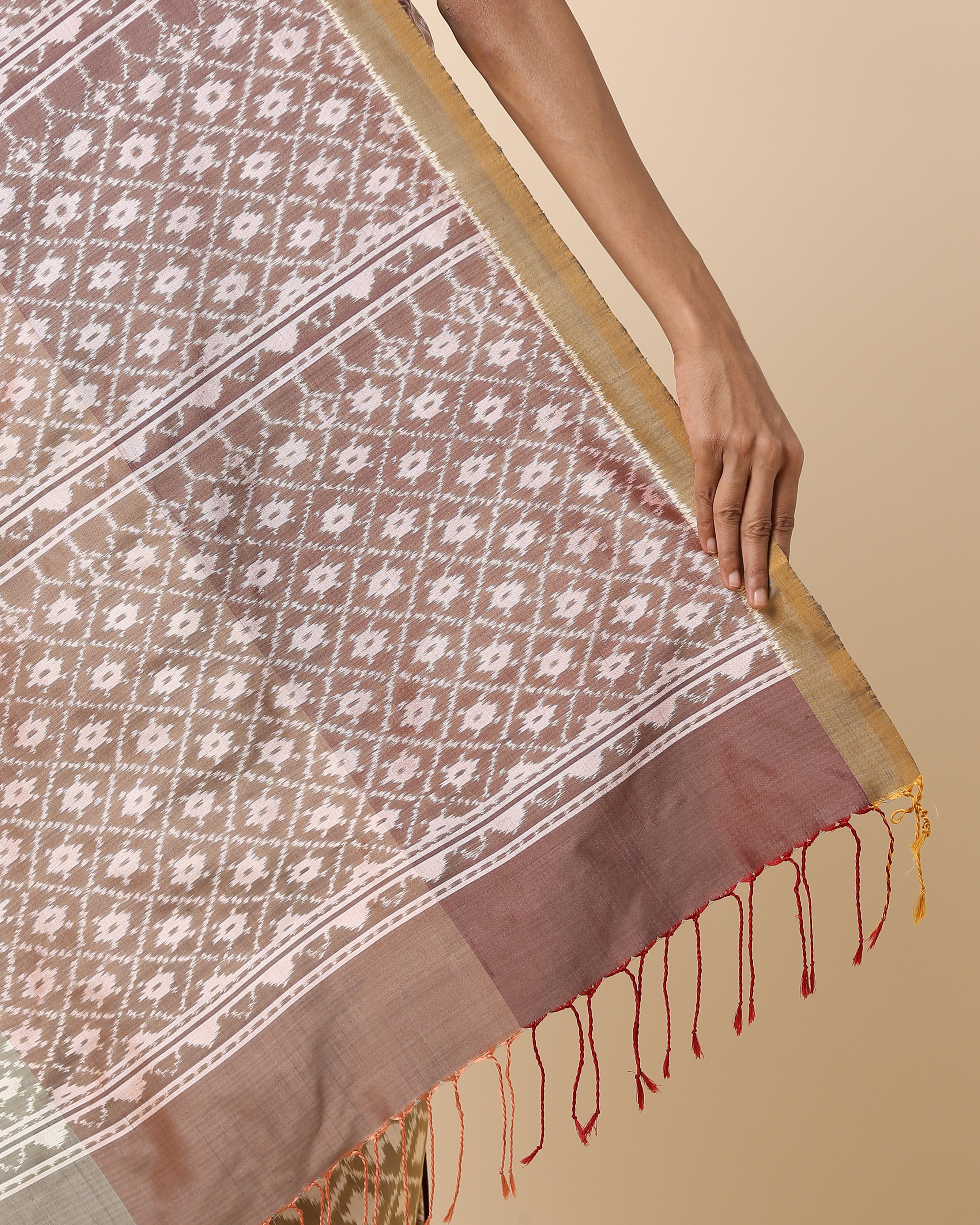 Nala Pochampally Weft Ikat Silk Saree