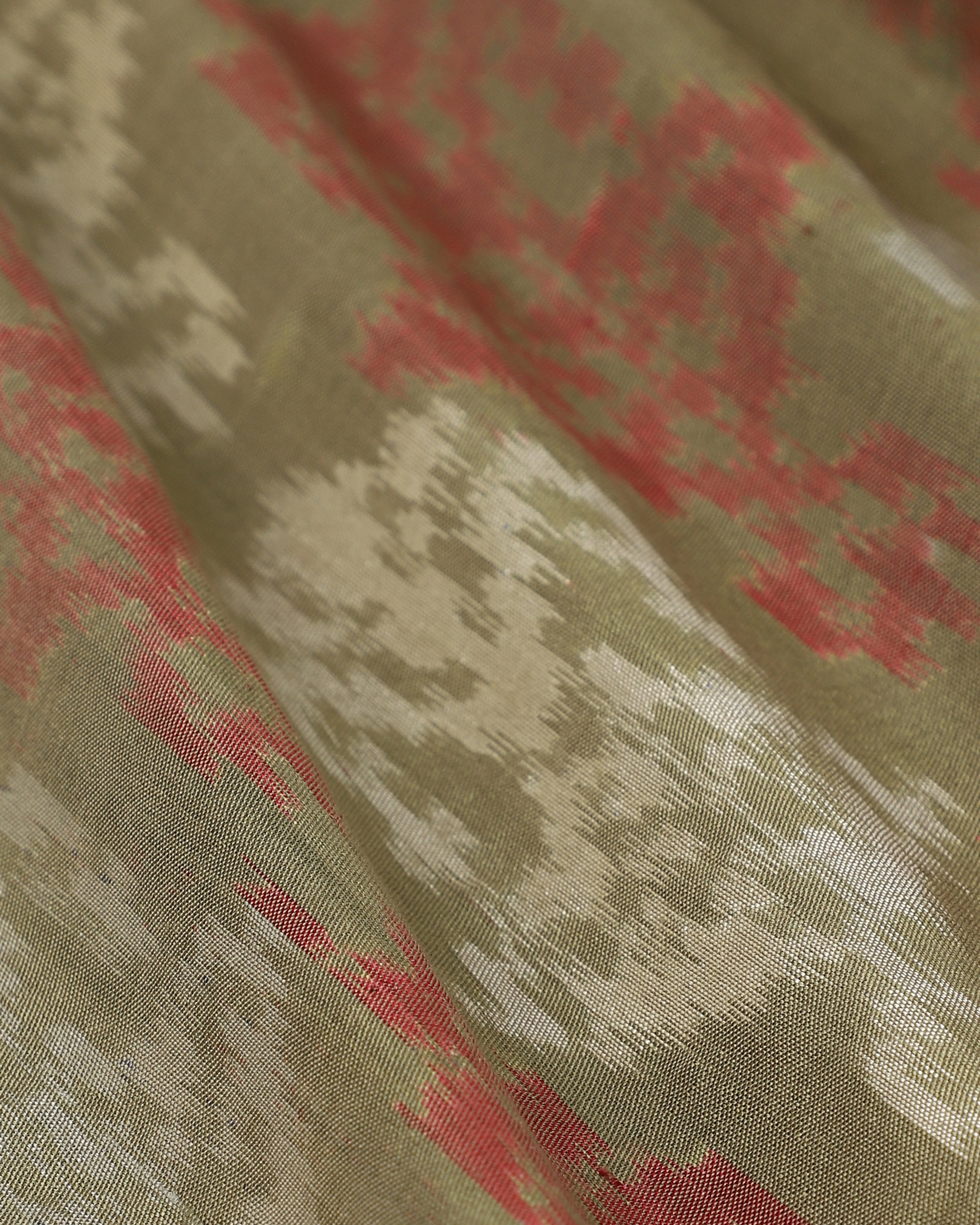 Madhula Pochampally Weft Ikat Cotton Silk Saree