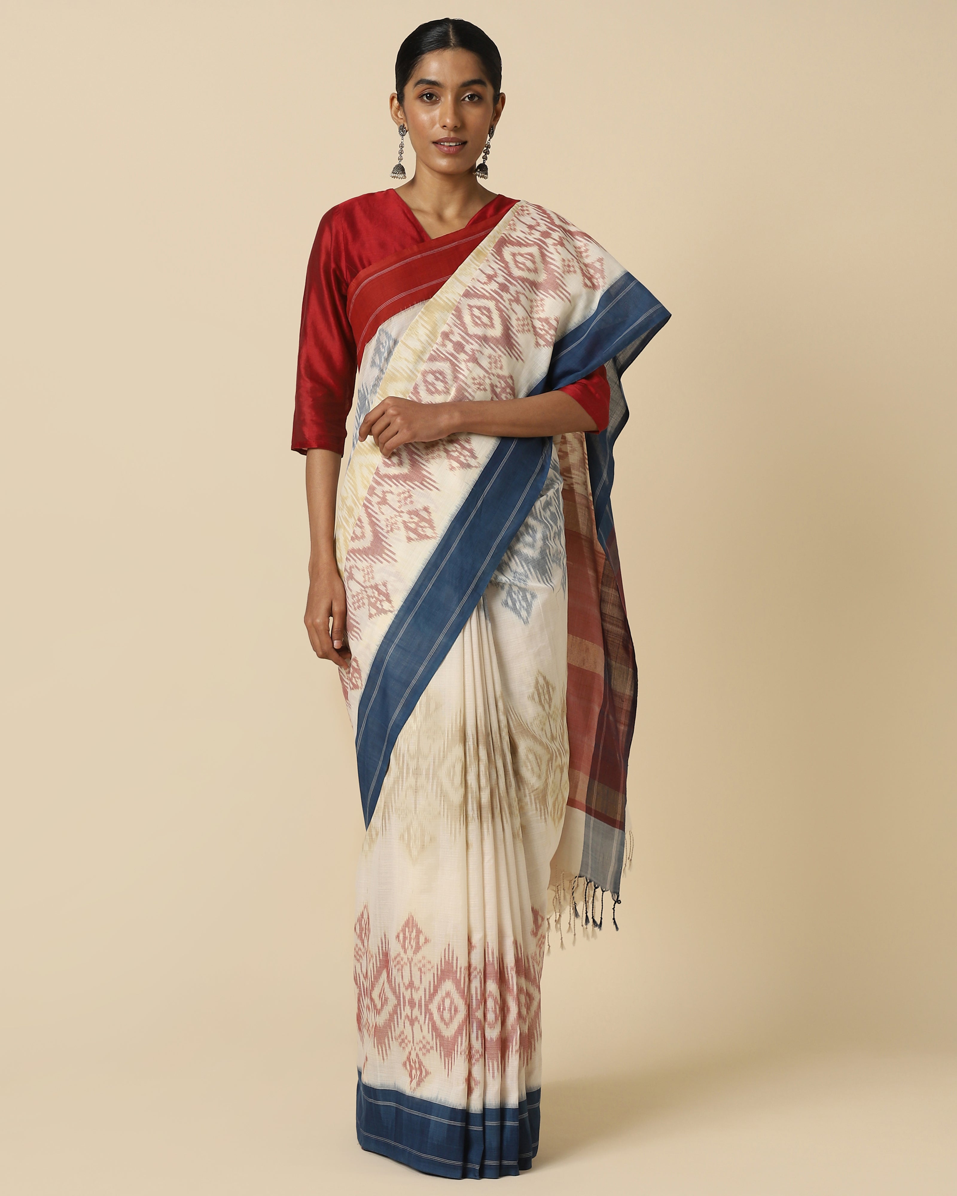 Mahak Pochampally Weft Ikat Cotton Saree