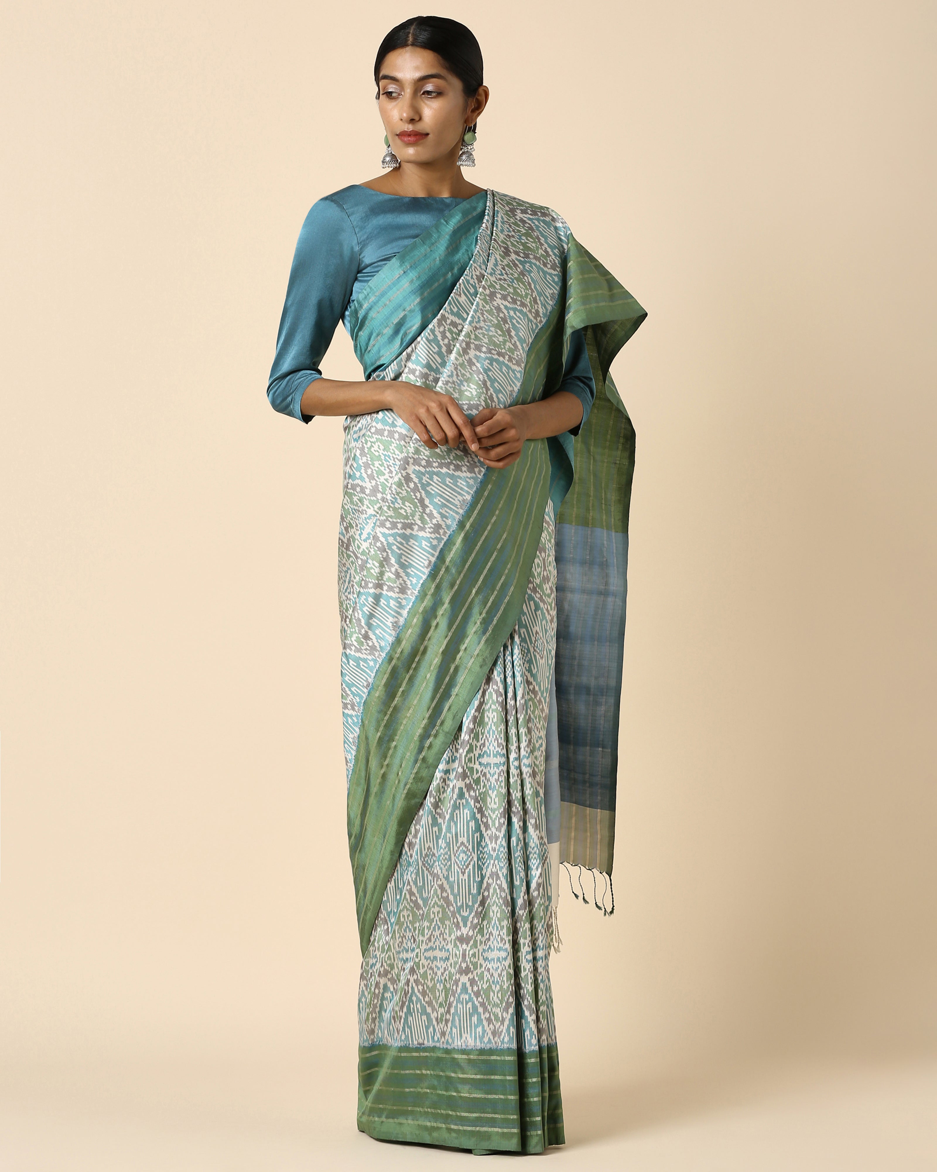 Amiti Pochampally Weft Ikat Silk Saree