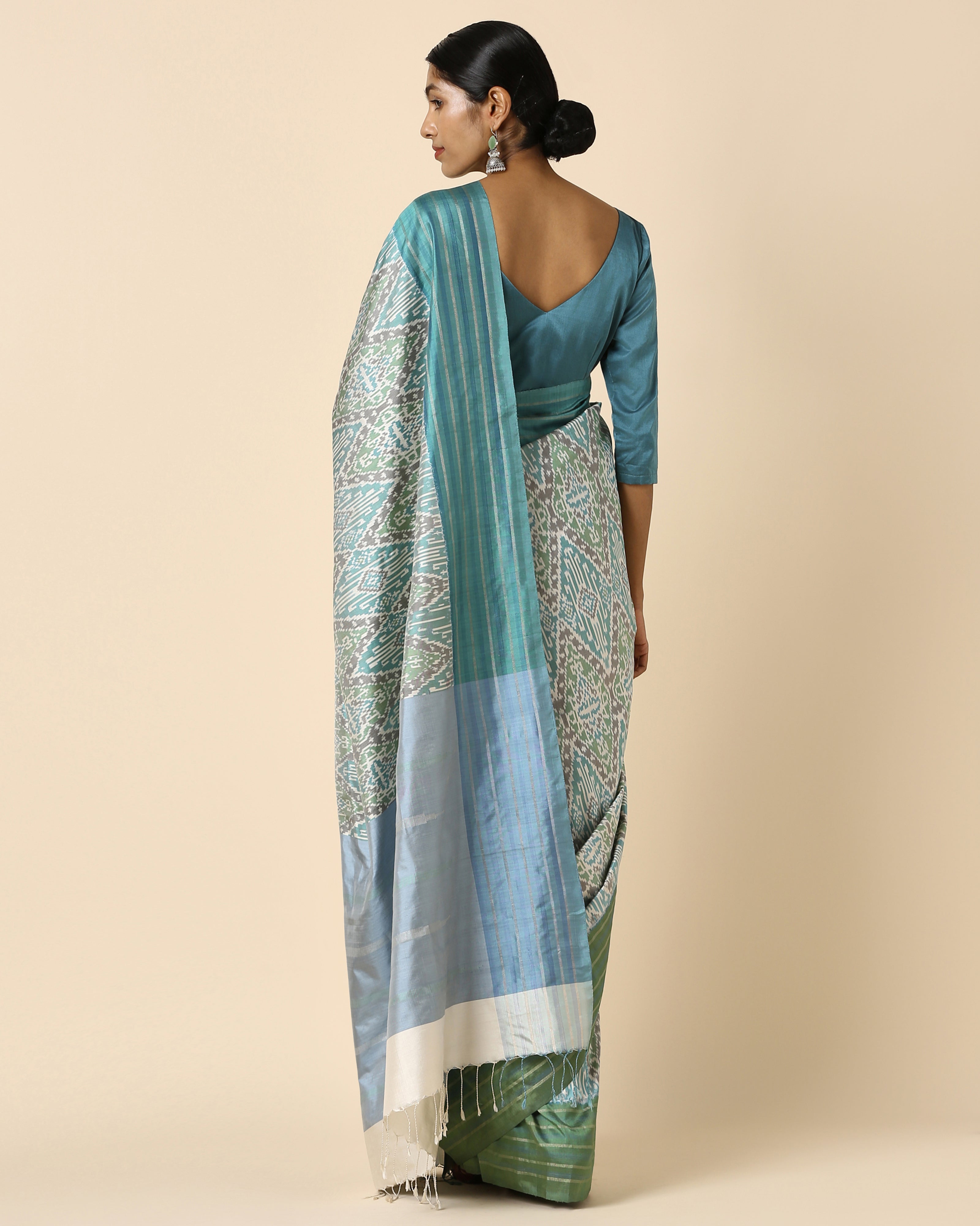Amiti Pochampally Weft Ikat Silk Saree