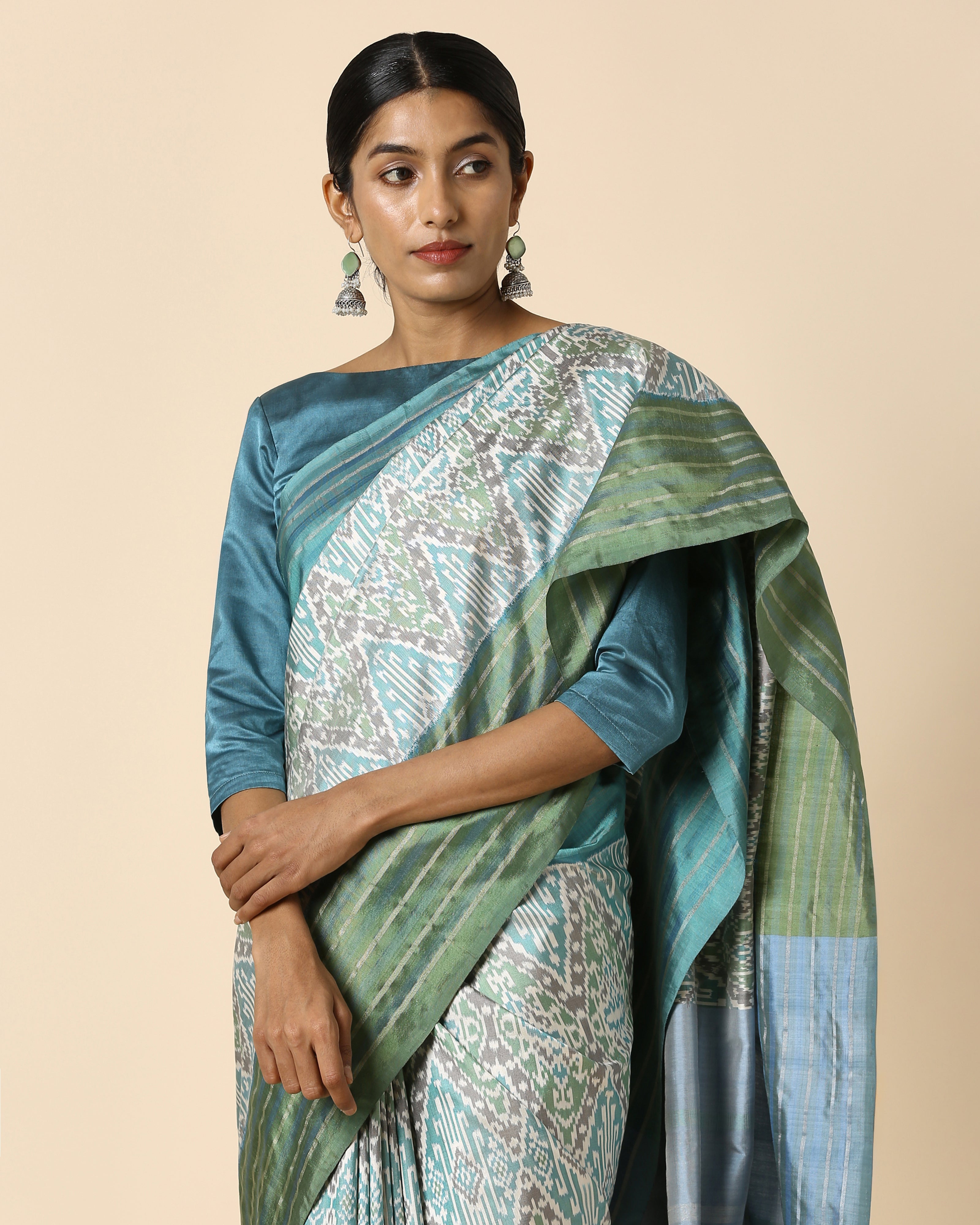 Amiti Pochampally Weft Ikat Silk Saree