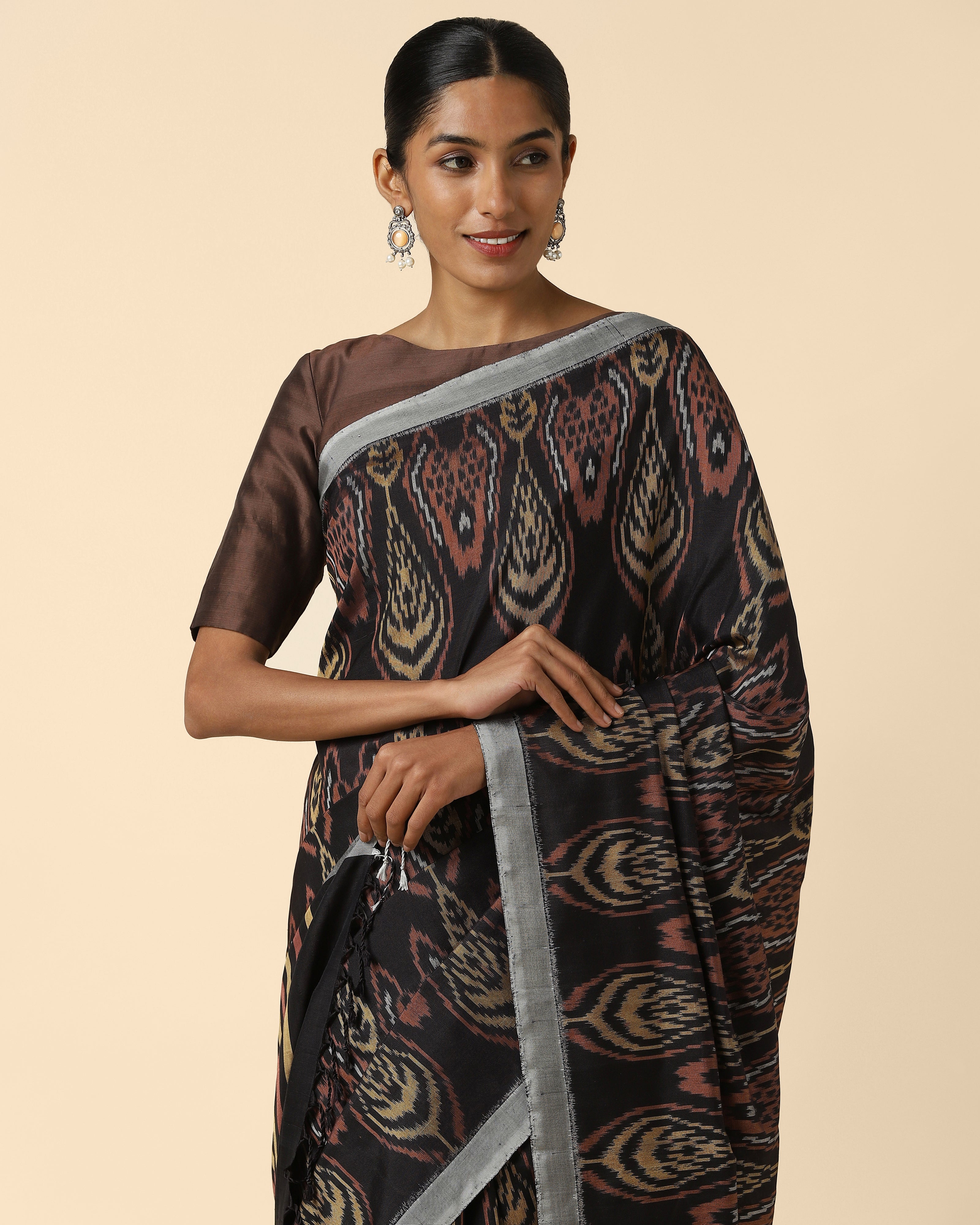 Ramita Pochampally Weft Ikat Silk Saree