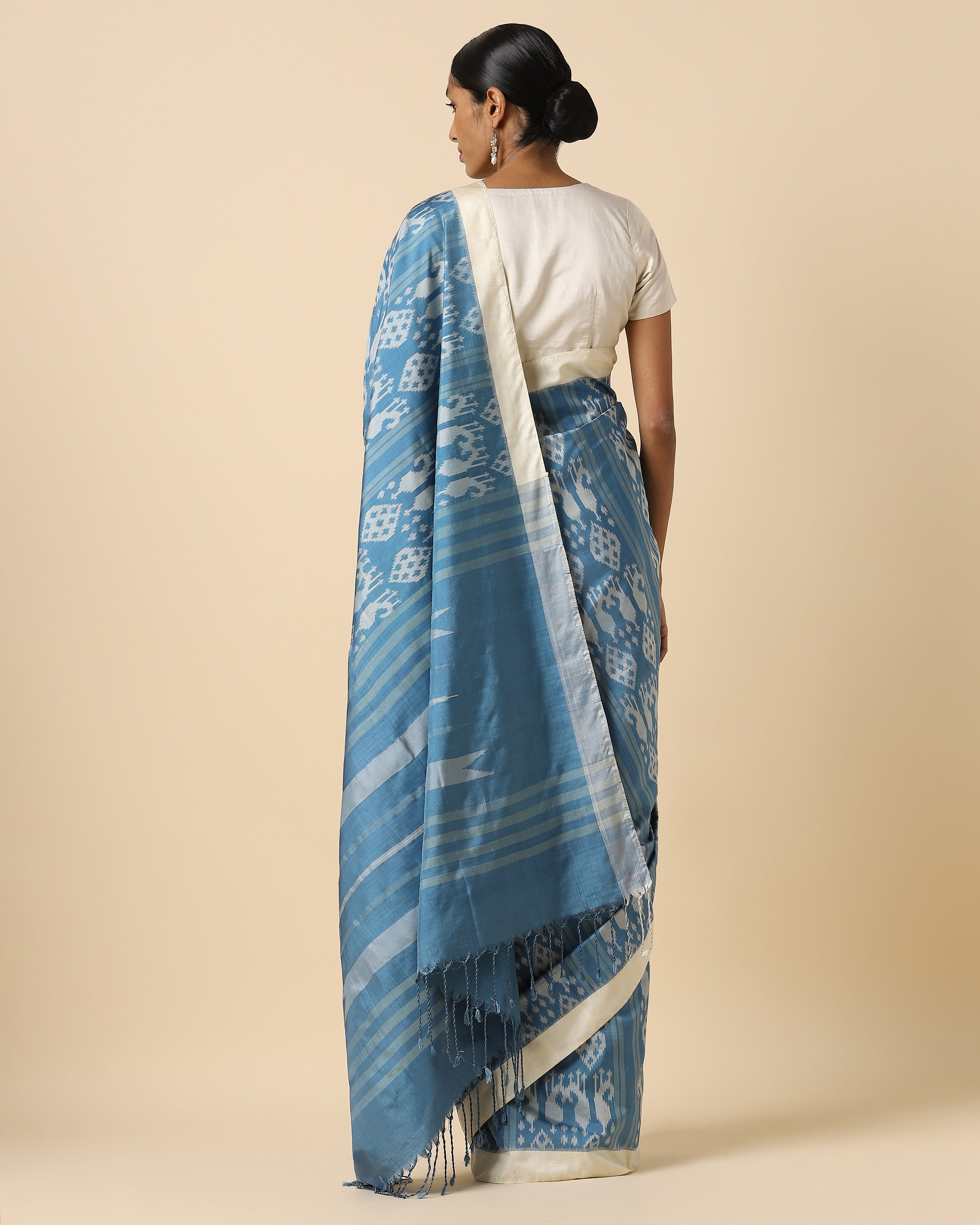 Ranjini Pochampally Weft Ikat Silk Saree