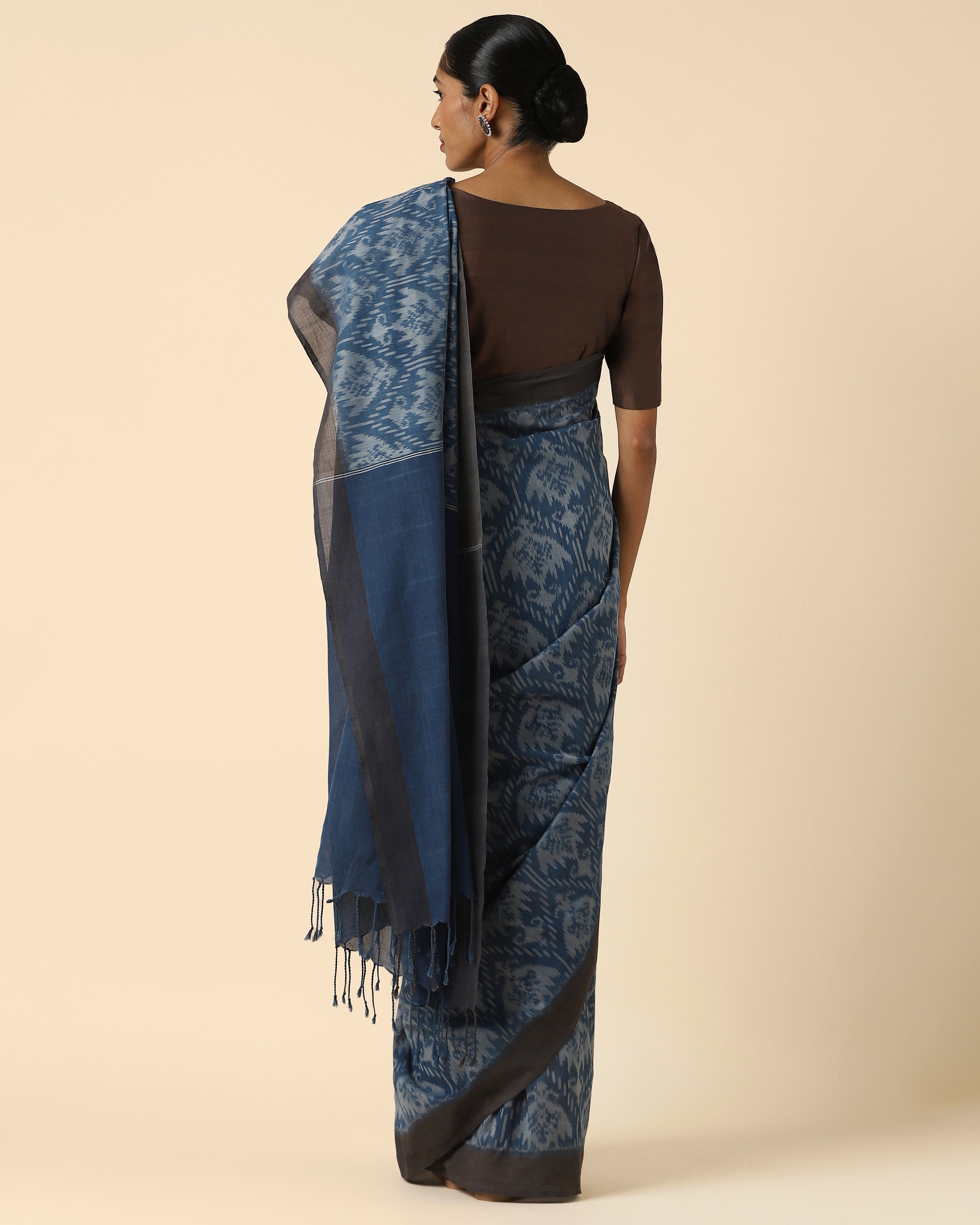 Anishri Pochampally Weft Ikat Cotton Saree