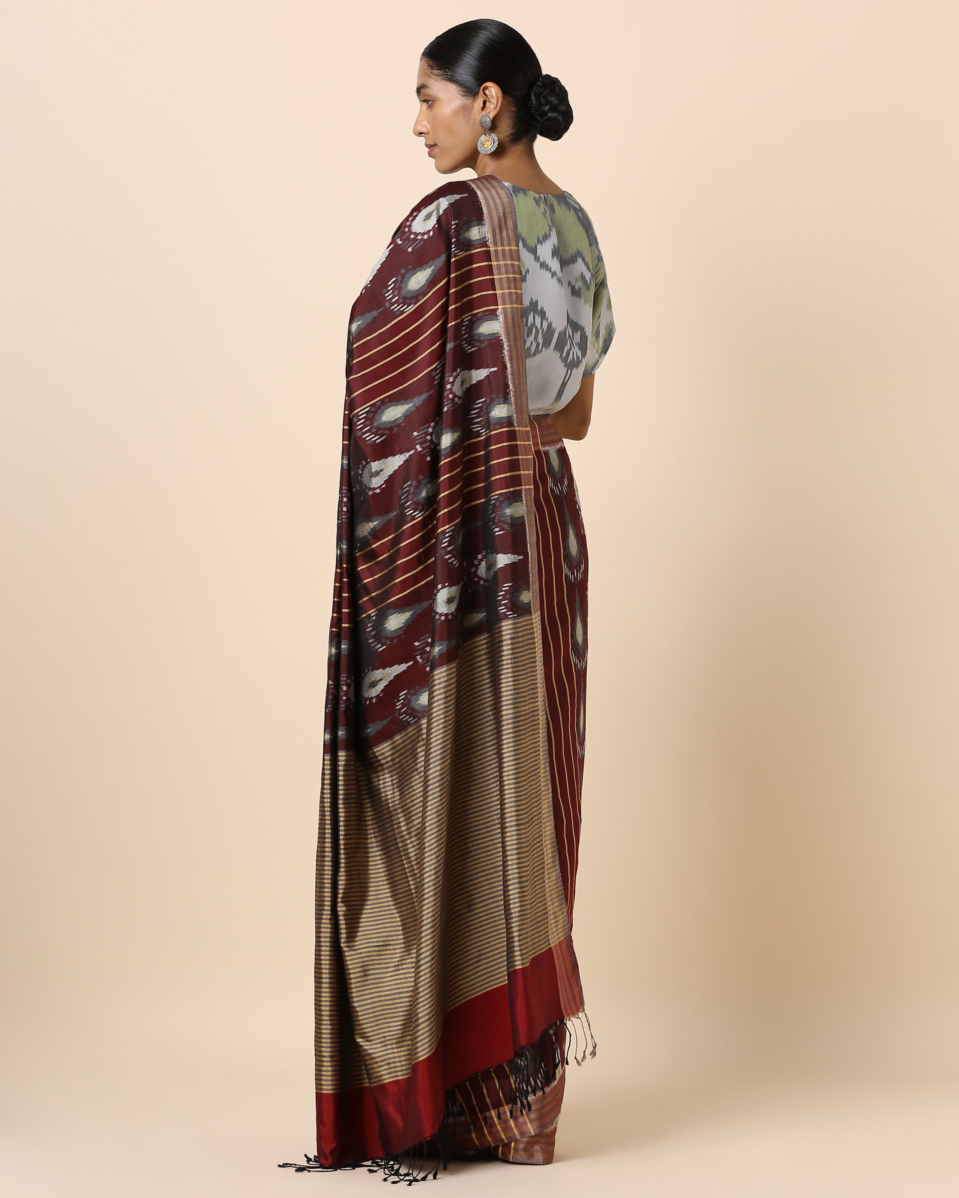 Rewani Pochampally Weft Ikat Silk Saree