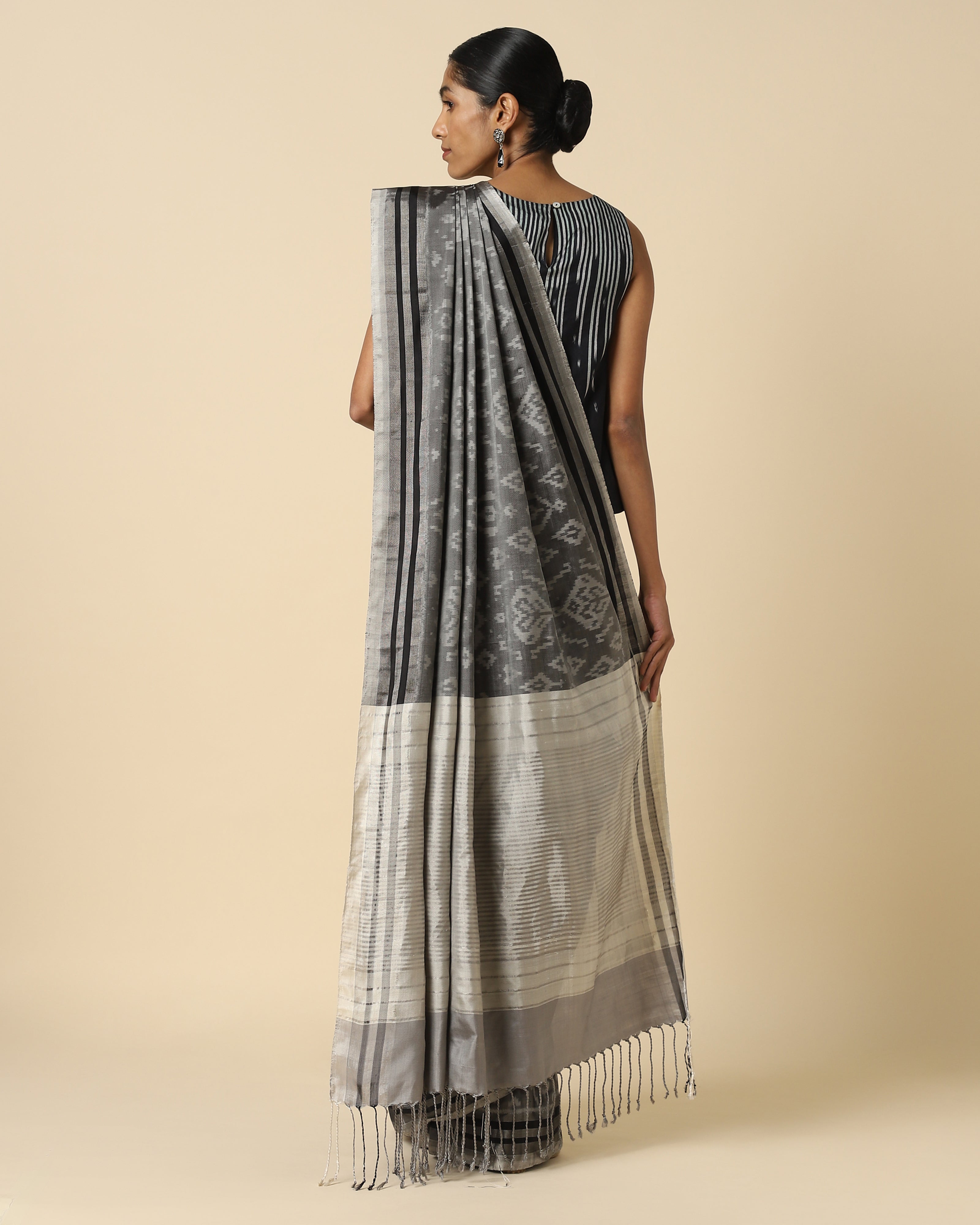 Nambia Pochampally Weft Ikat Silk Saree