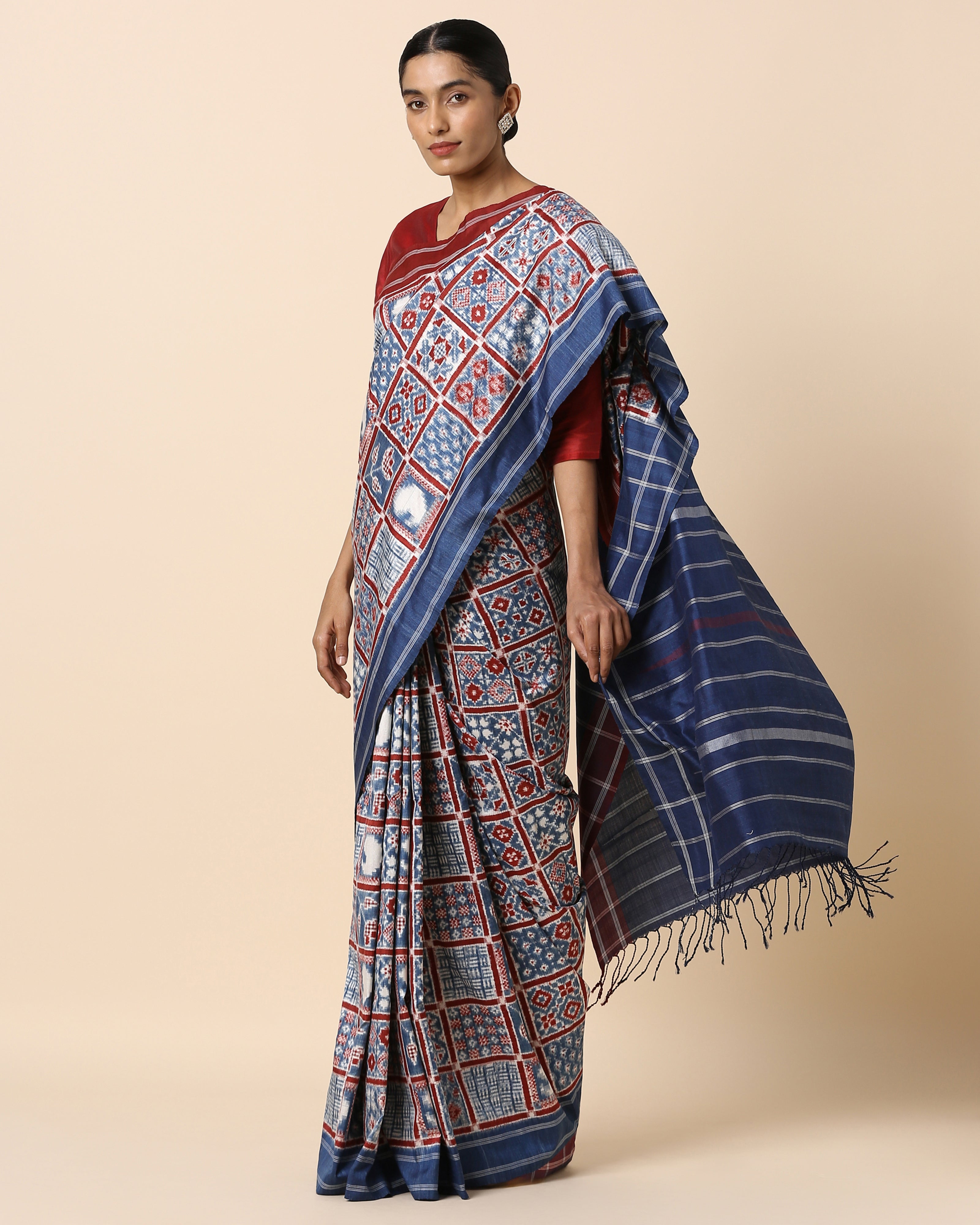 Yamini Pochampally Double Ikat Silk Saree