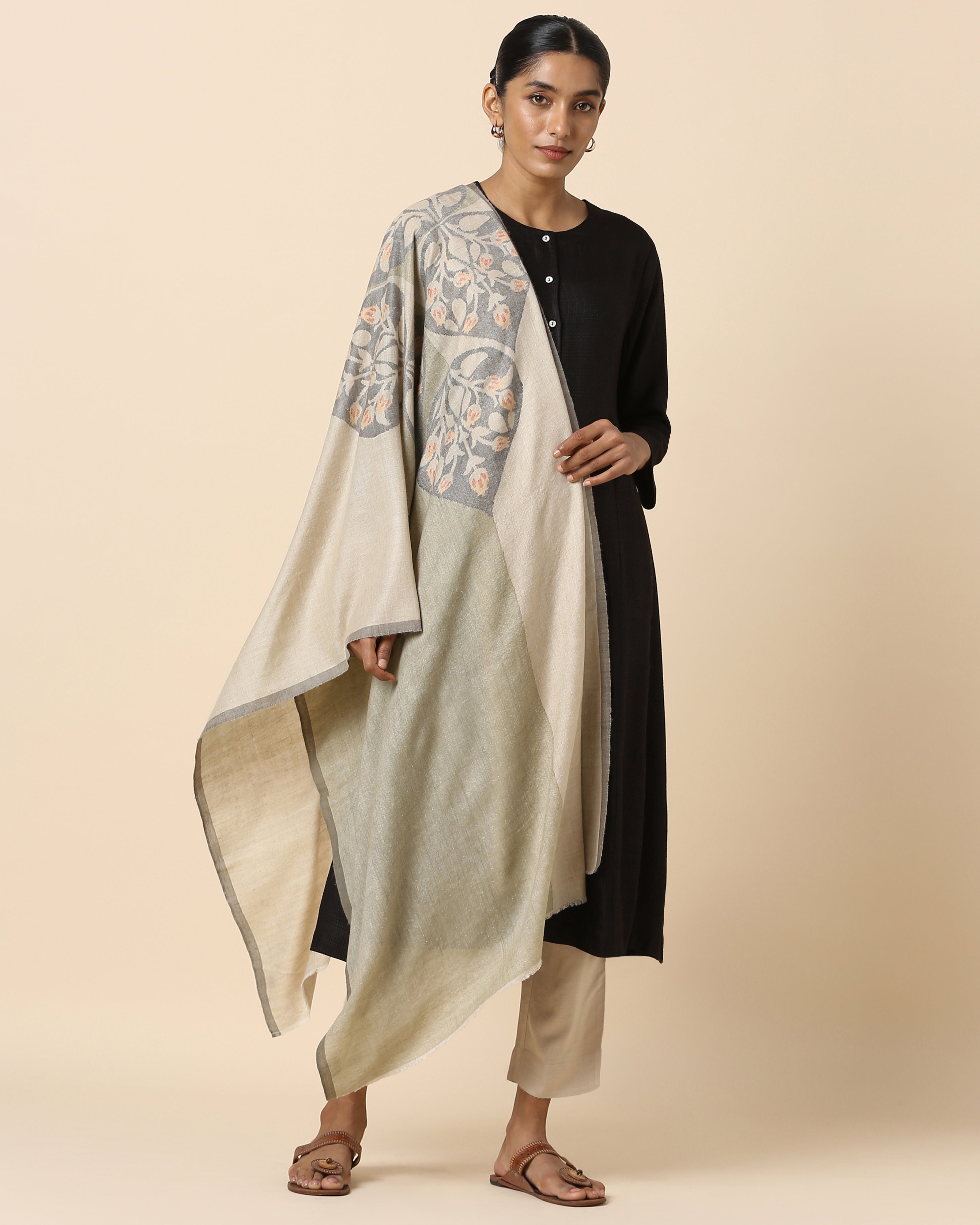 Kim Kashmir Kani Pashmina Shawl