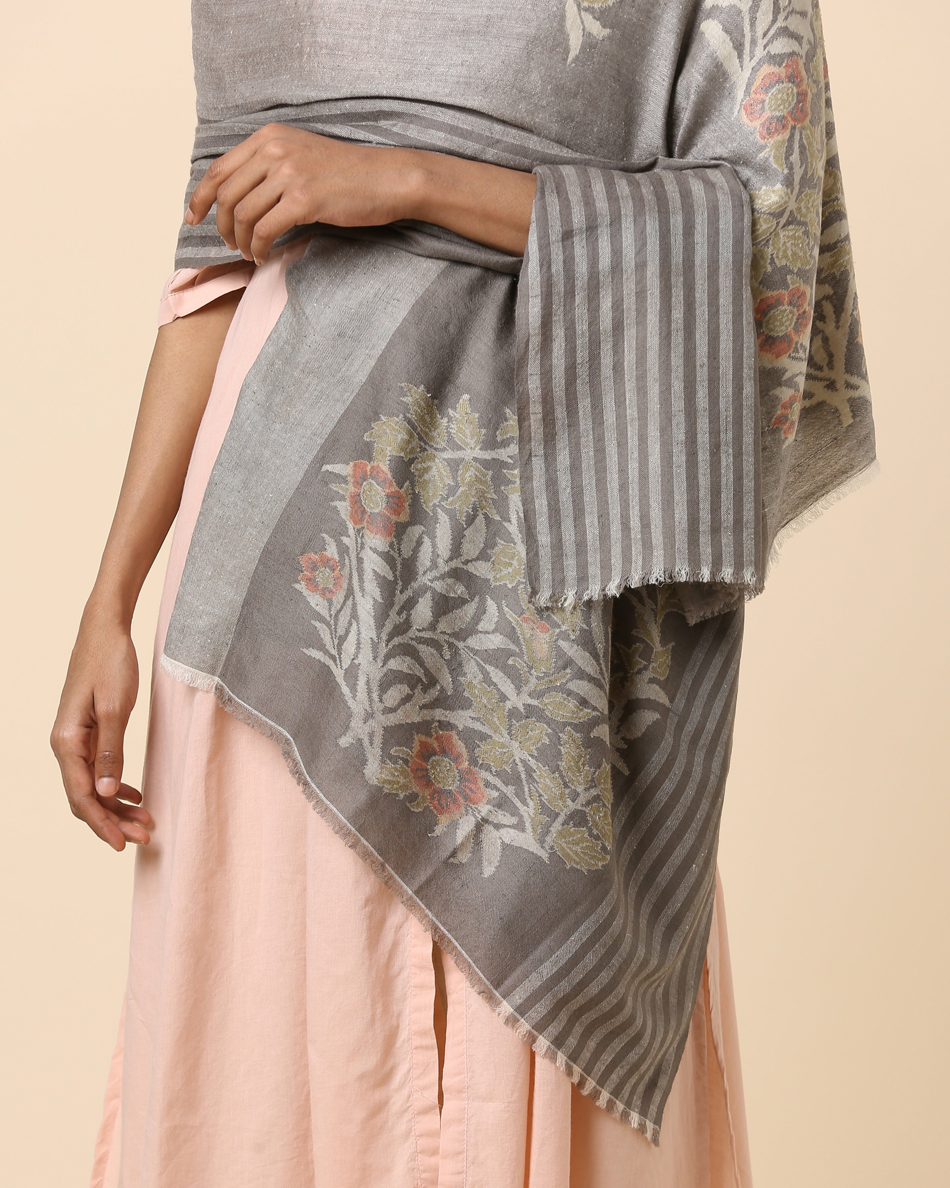 Kylie Kashmir Kani Pashmina Shawl