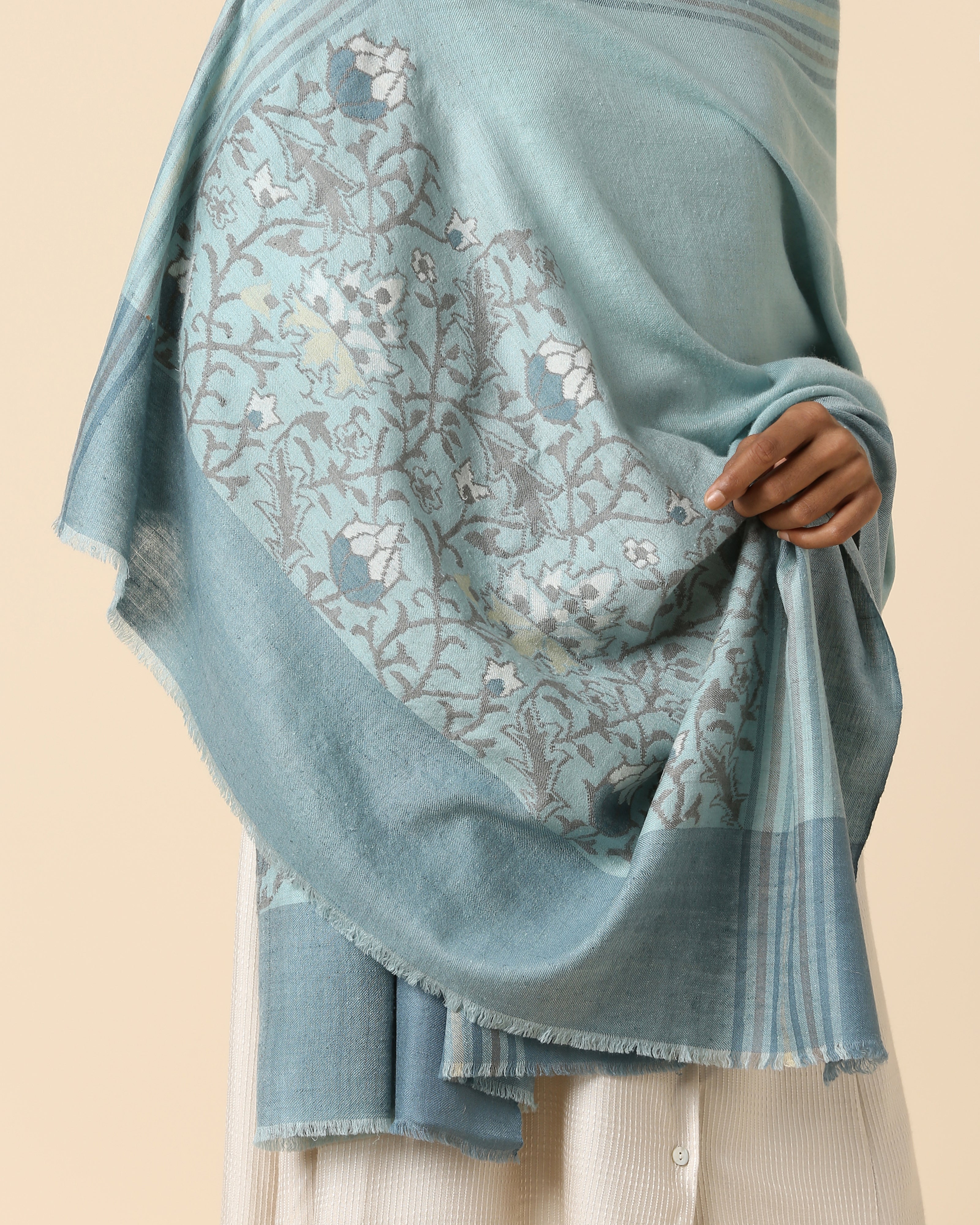 Khloe Kashmir Kani Pashmina Shawl