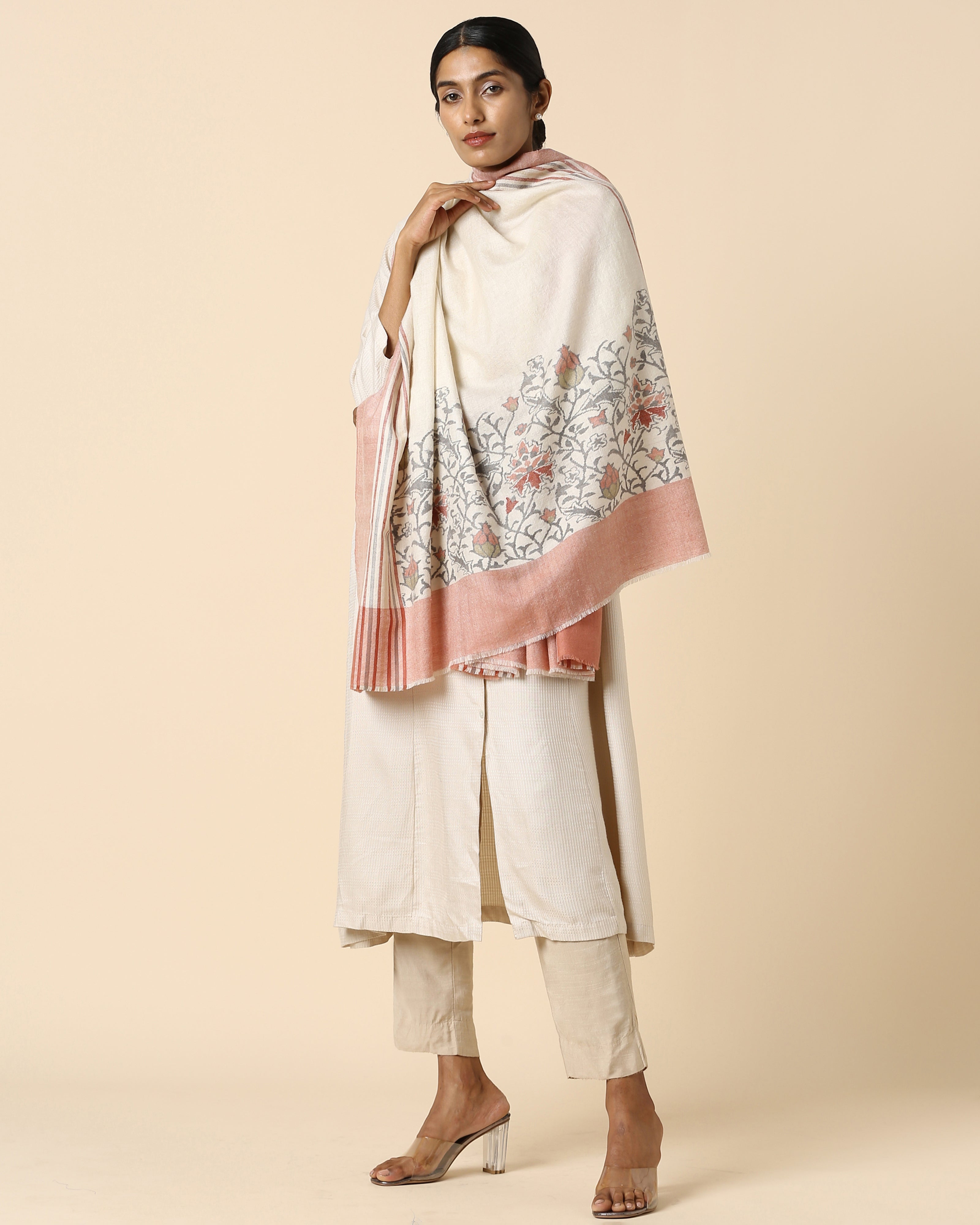 Khloe Kashmir Kani Pashmina Shawl