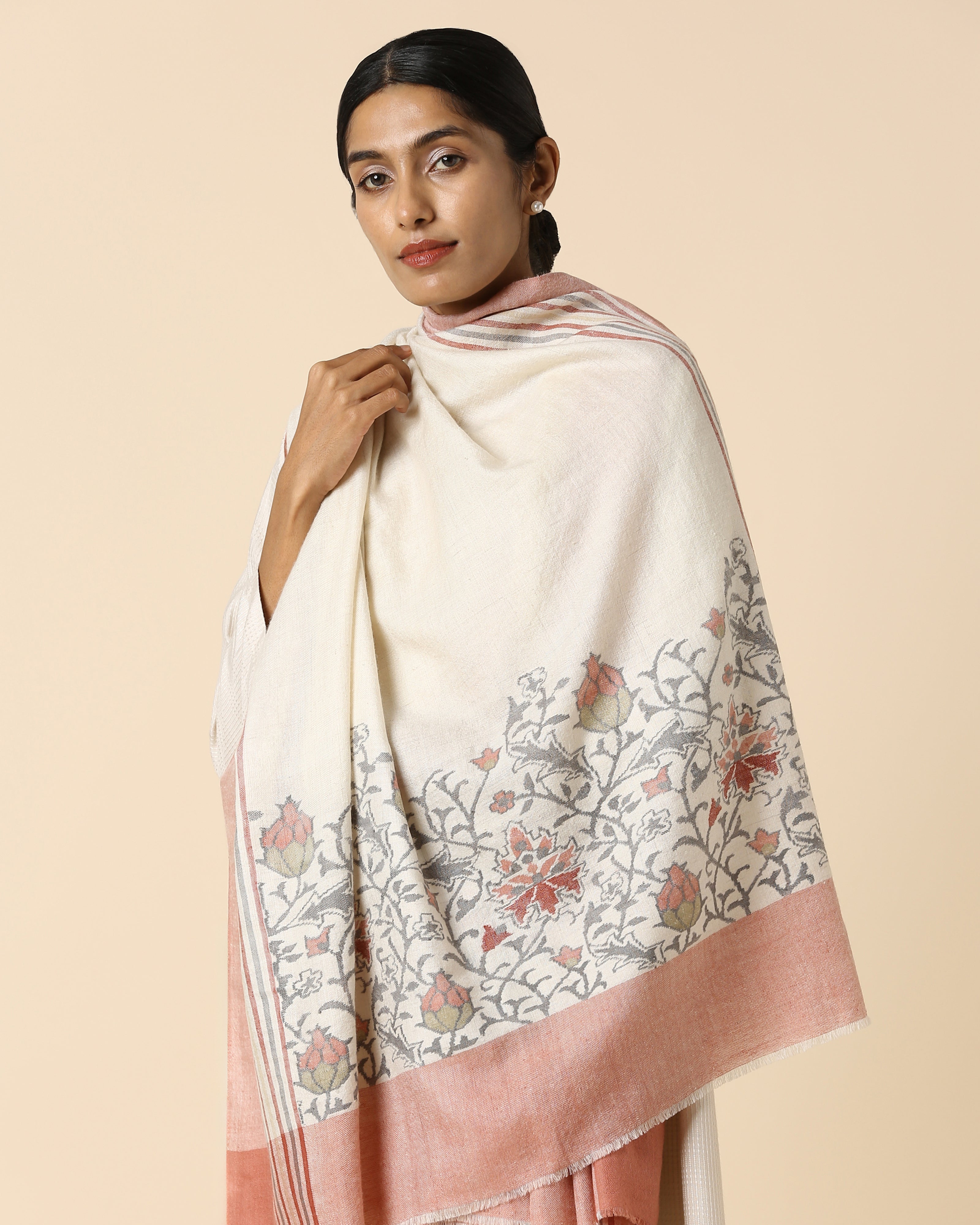 Khloe Kashmir Kani Pashmina Shawl