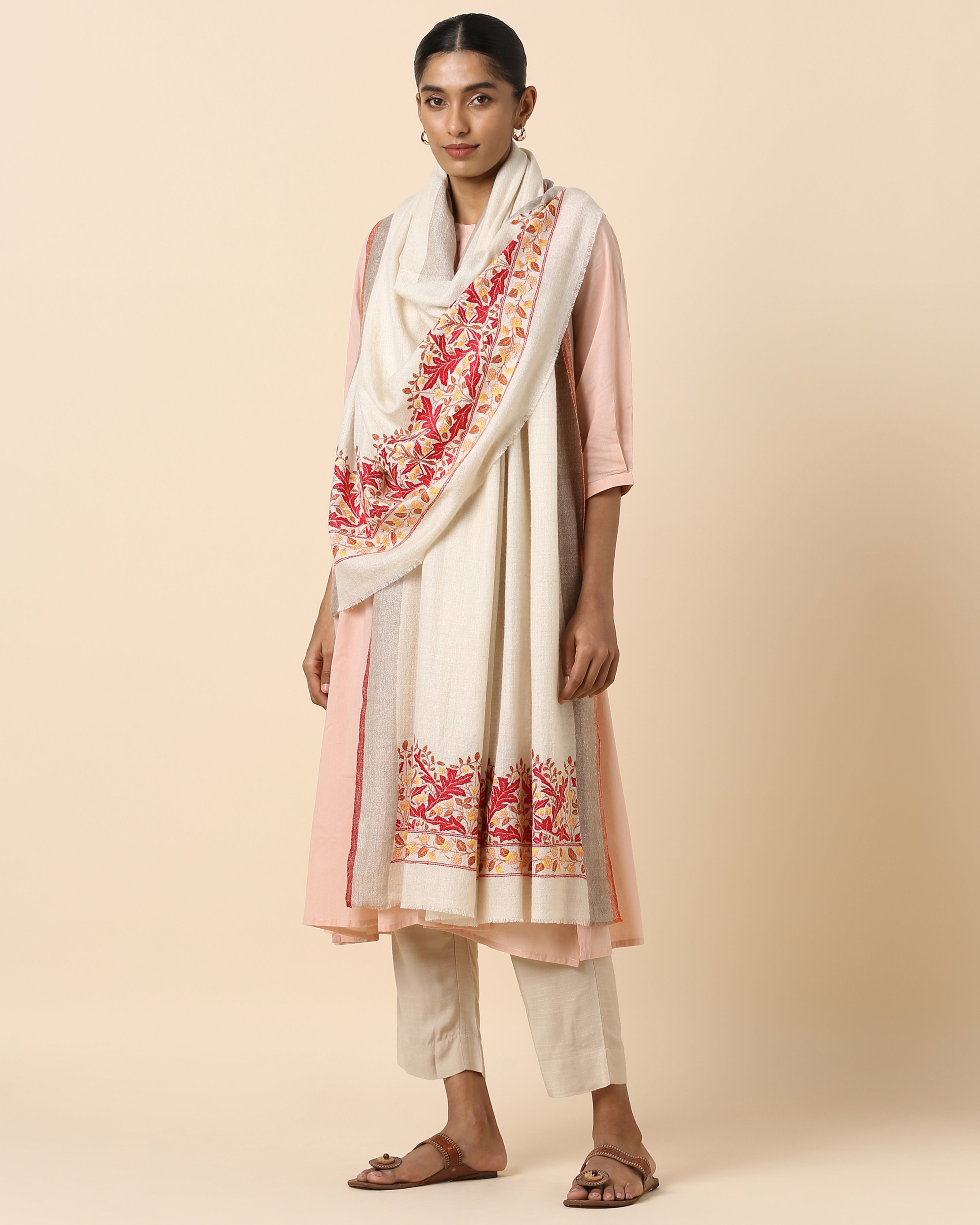 Manon Kashmir Sozni Embroidery Pashmina Shawl