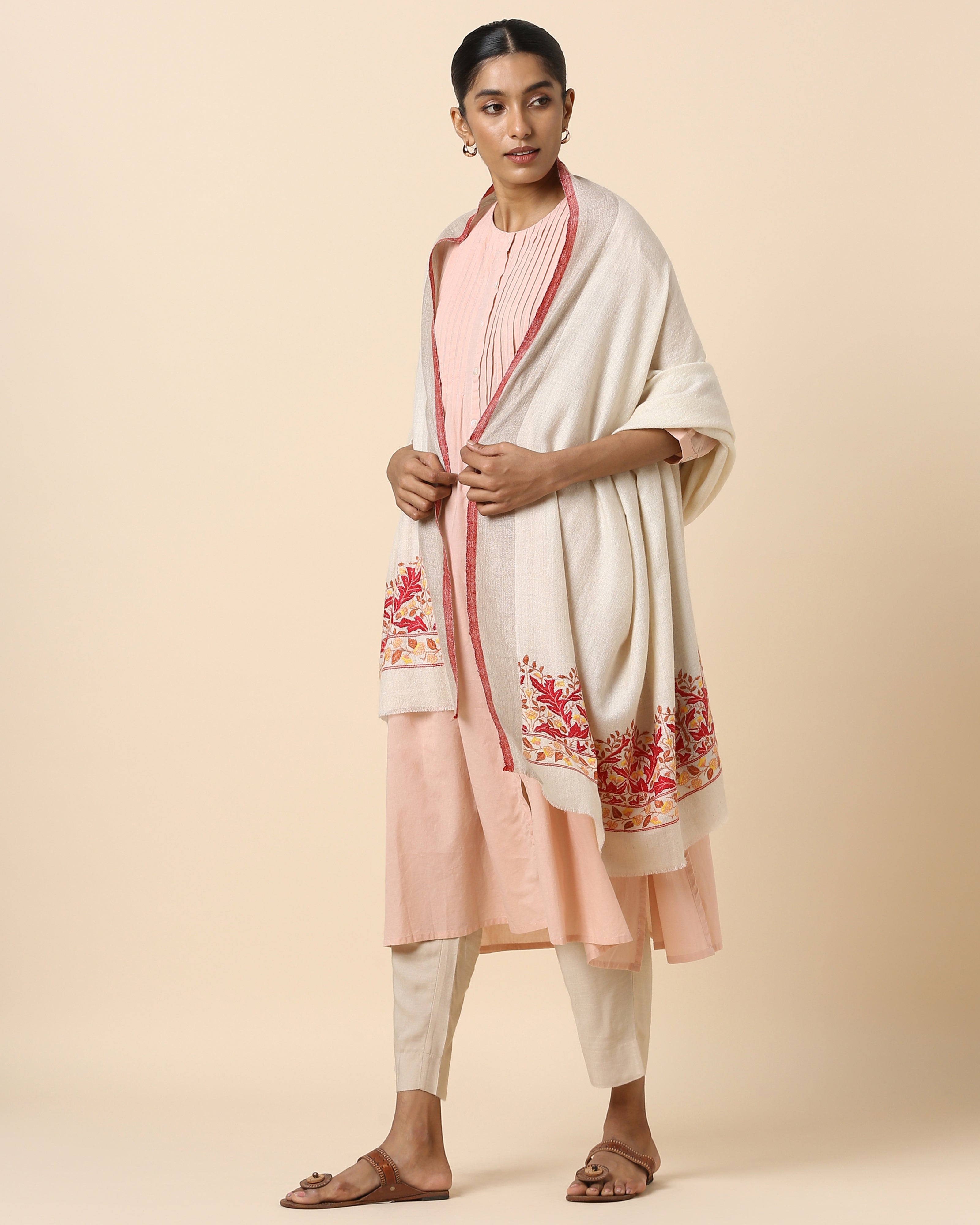 Manon Kashmir Sozni Embroidery Pashmina Shawl