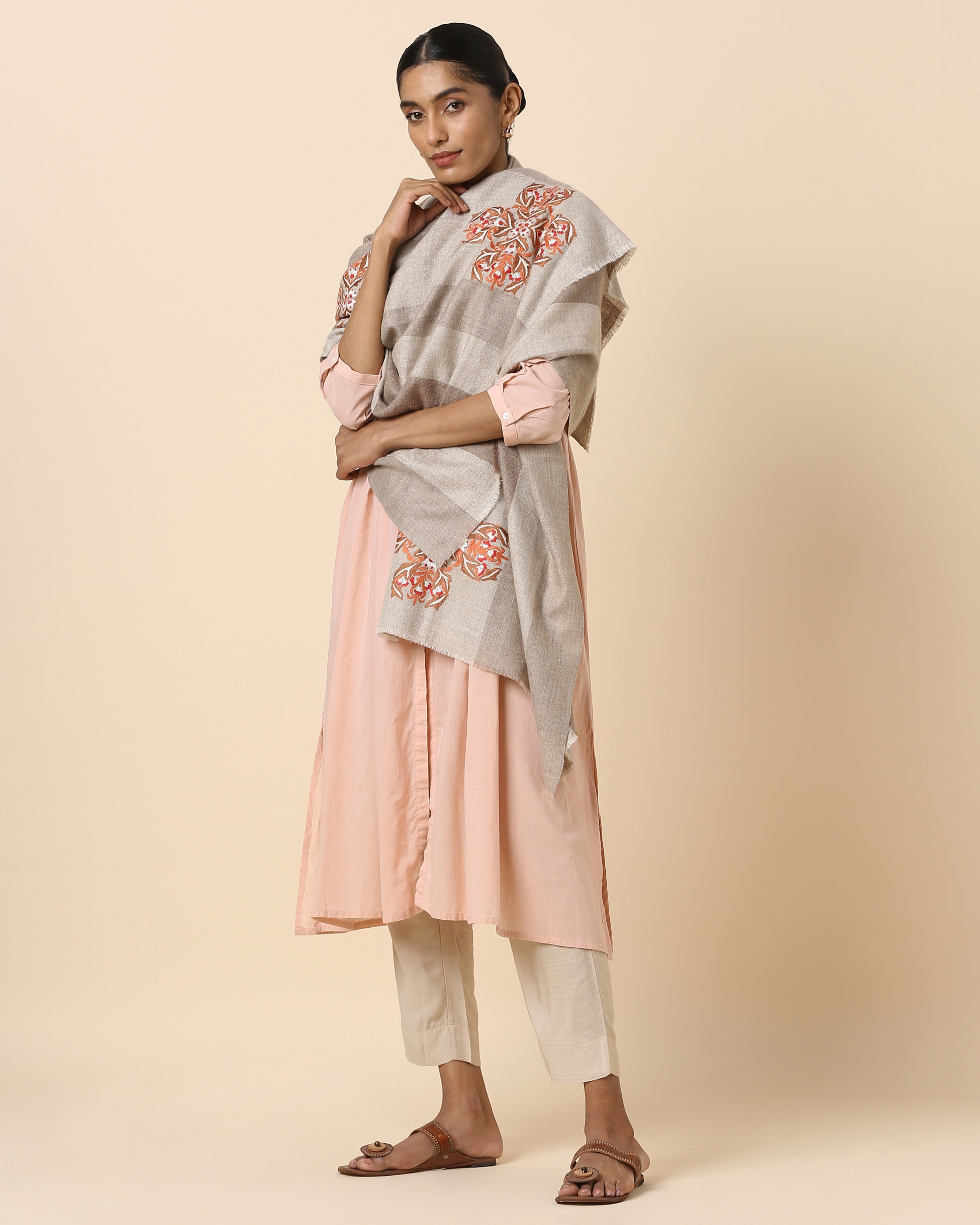 Ketlyn Kashmir Sozni Embroidery Pashmina Shawl