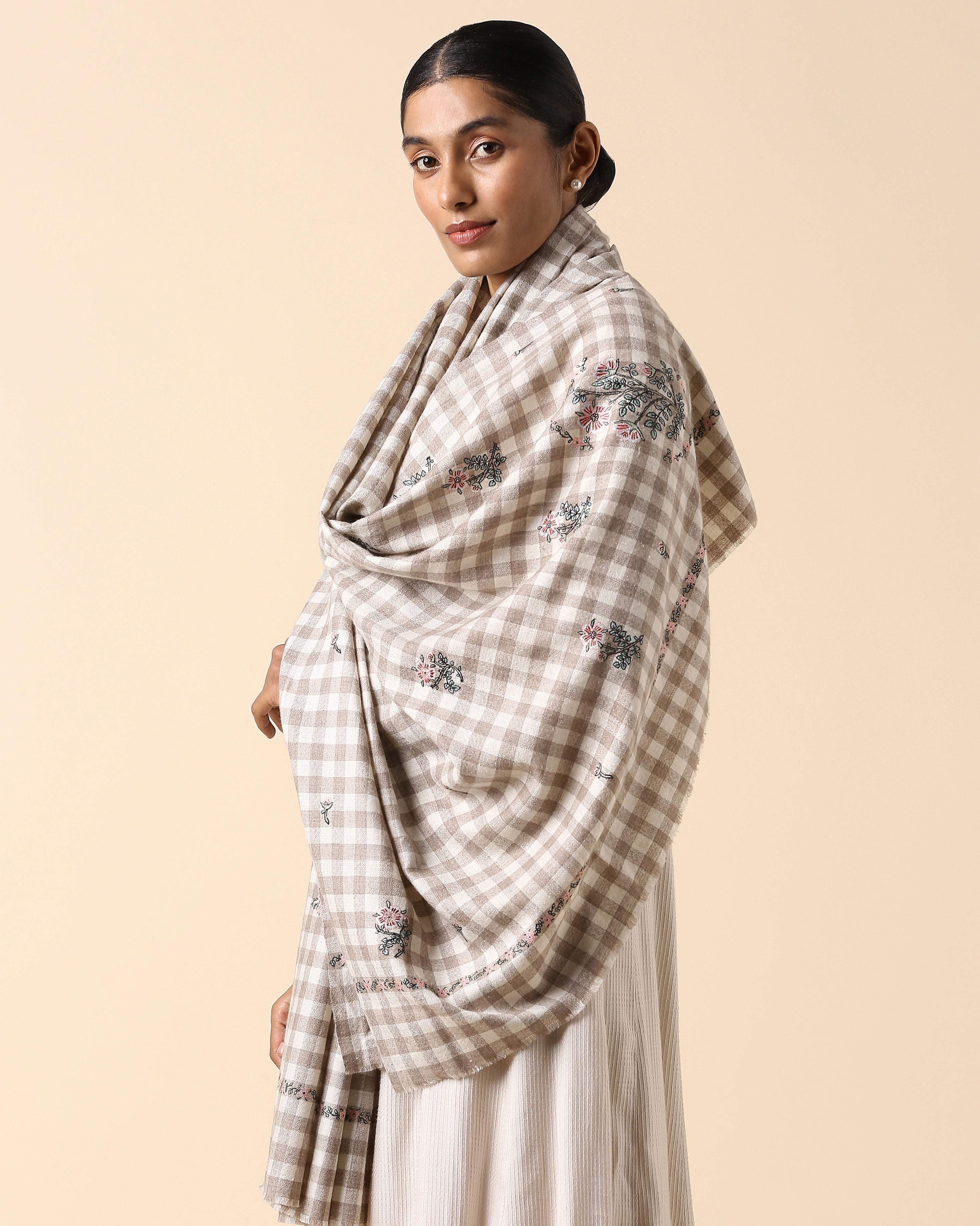 Amey Kashmir Sozni Embroidery Pashmina Shawl