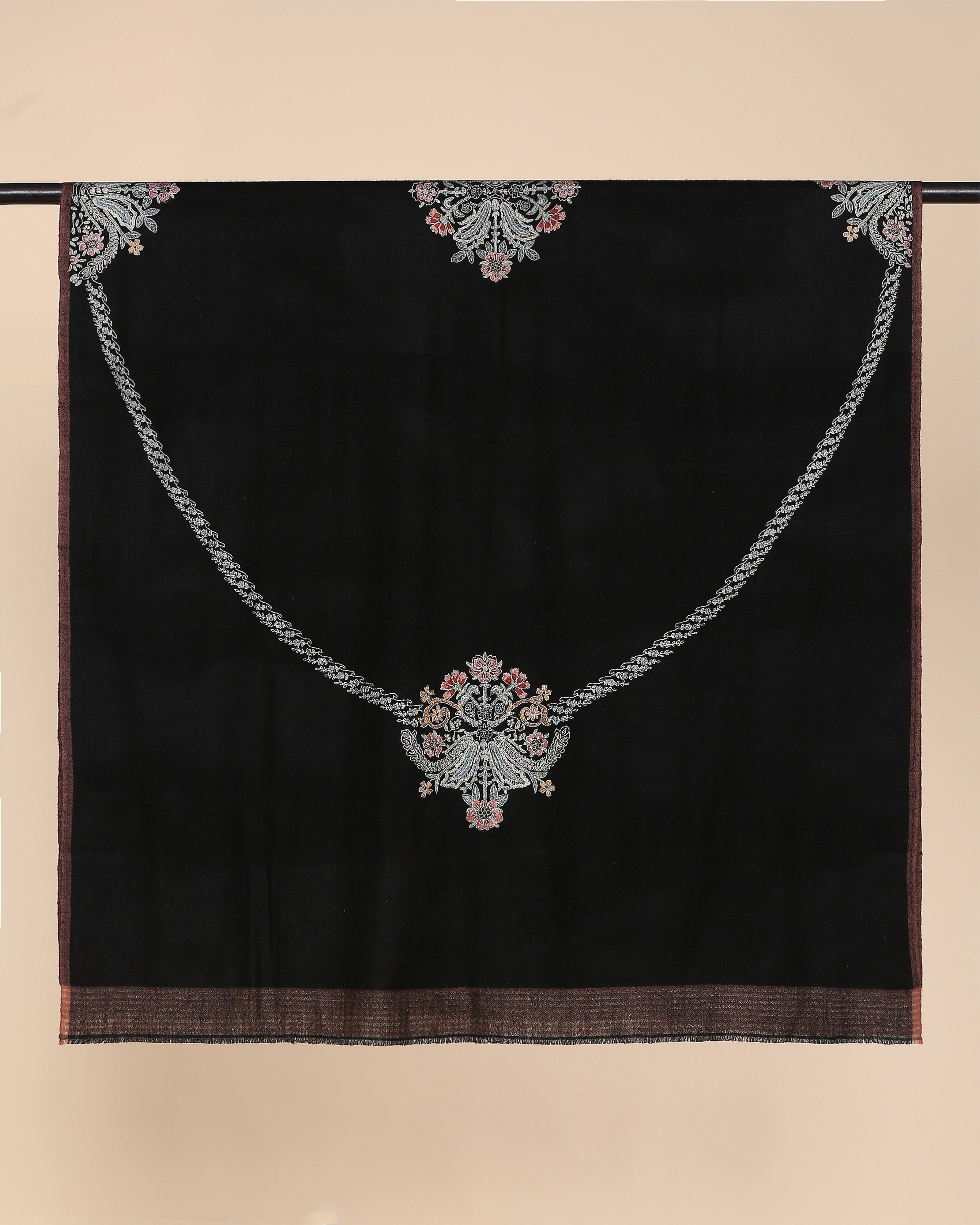 Bethany Kashmir Sozni Embroidery Pashmina Shawl