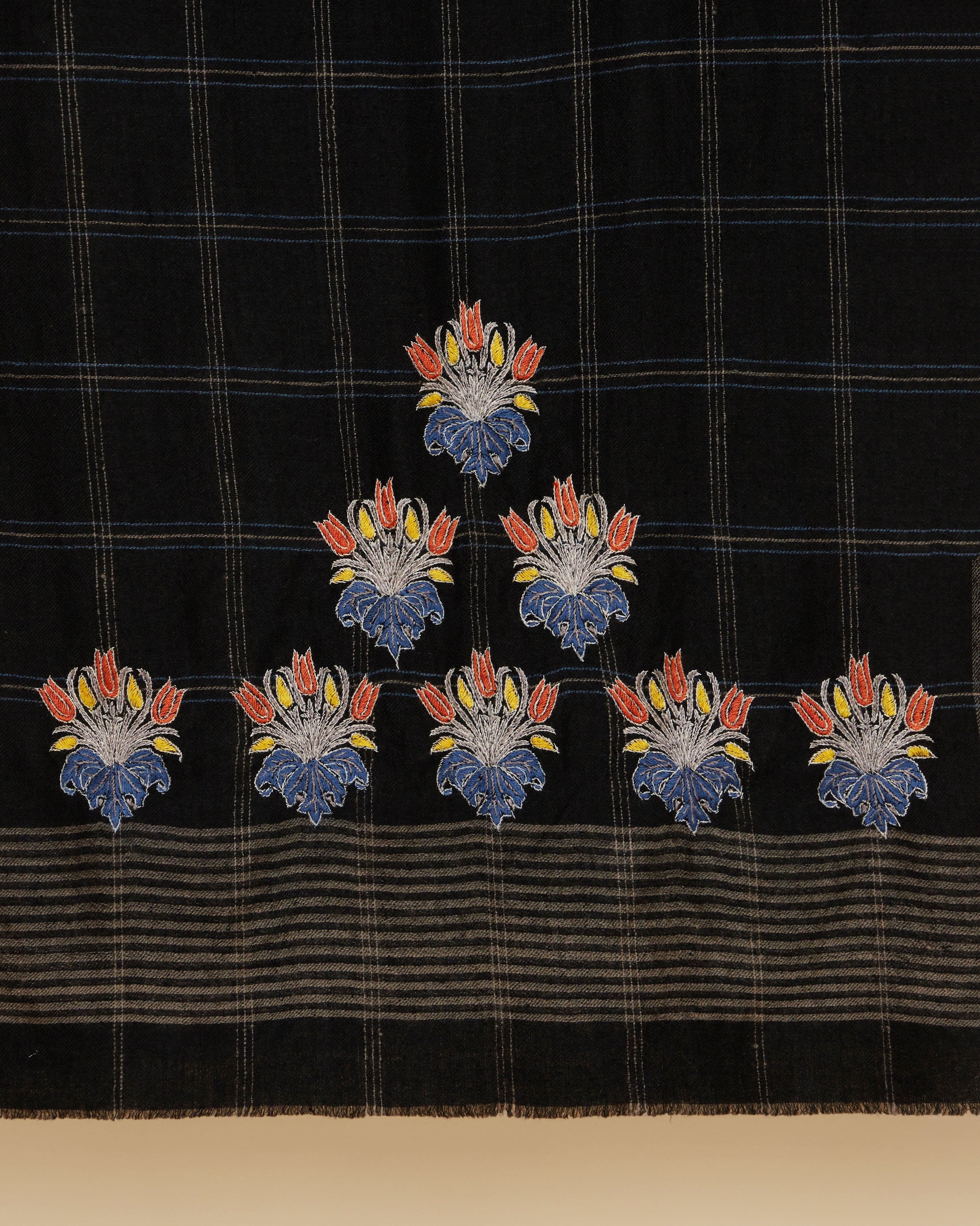 Amora Kashmir Sozni Embroidery Pashmina Stole