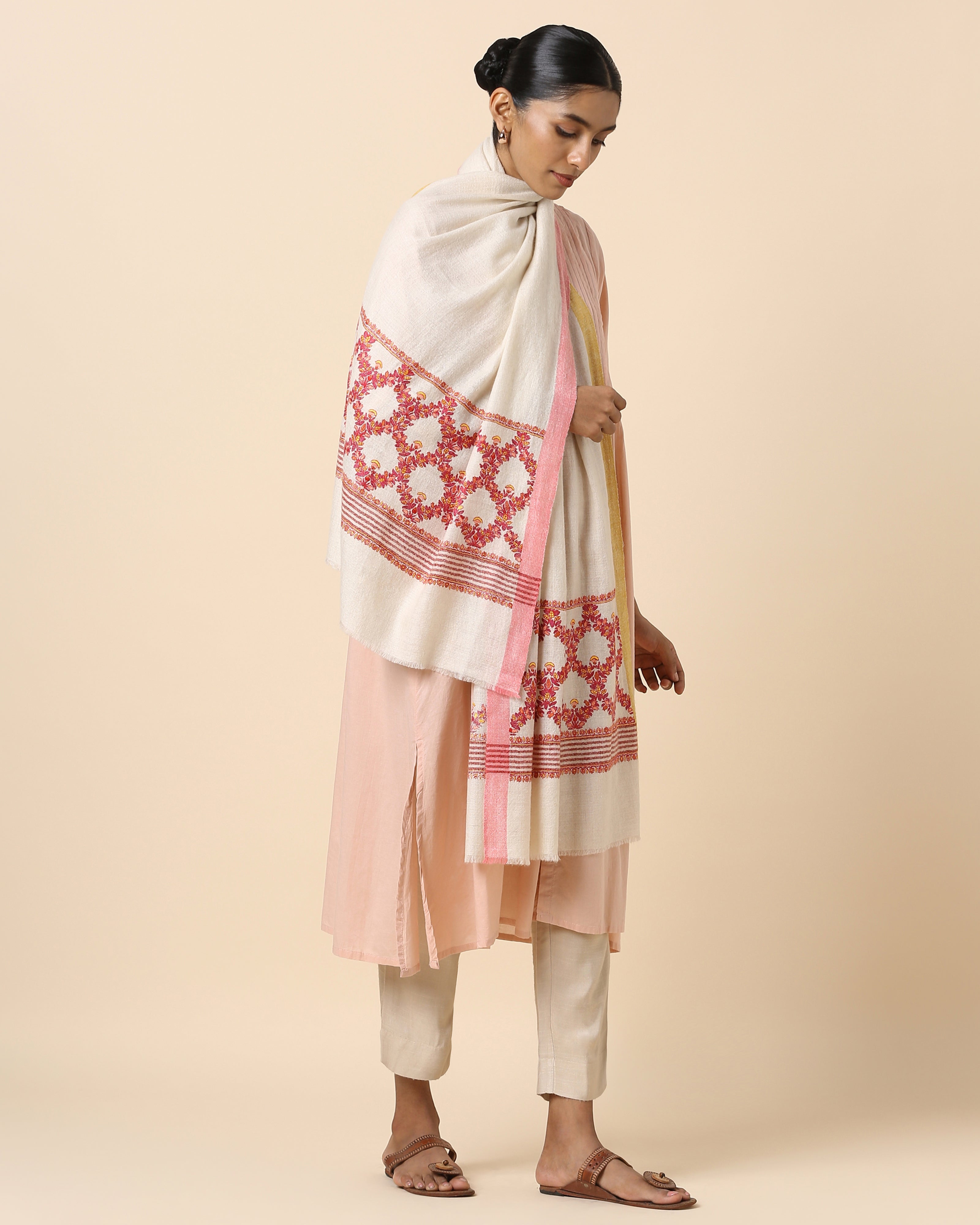 Ariella Kashmir Sozni Embroidery Pashmina Stole