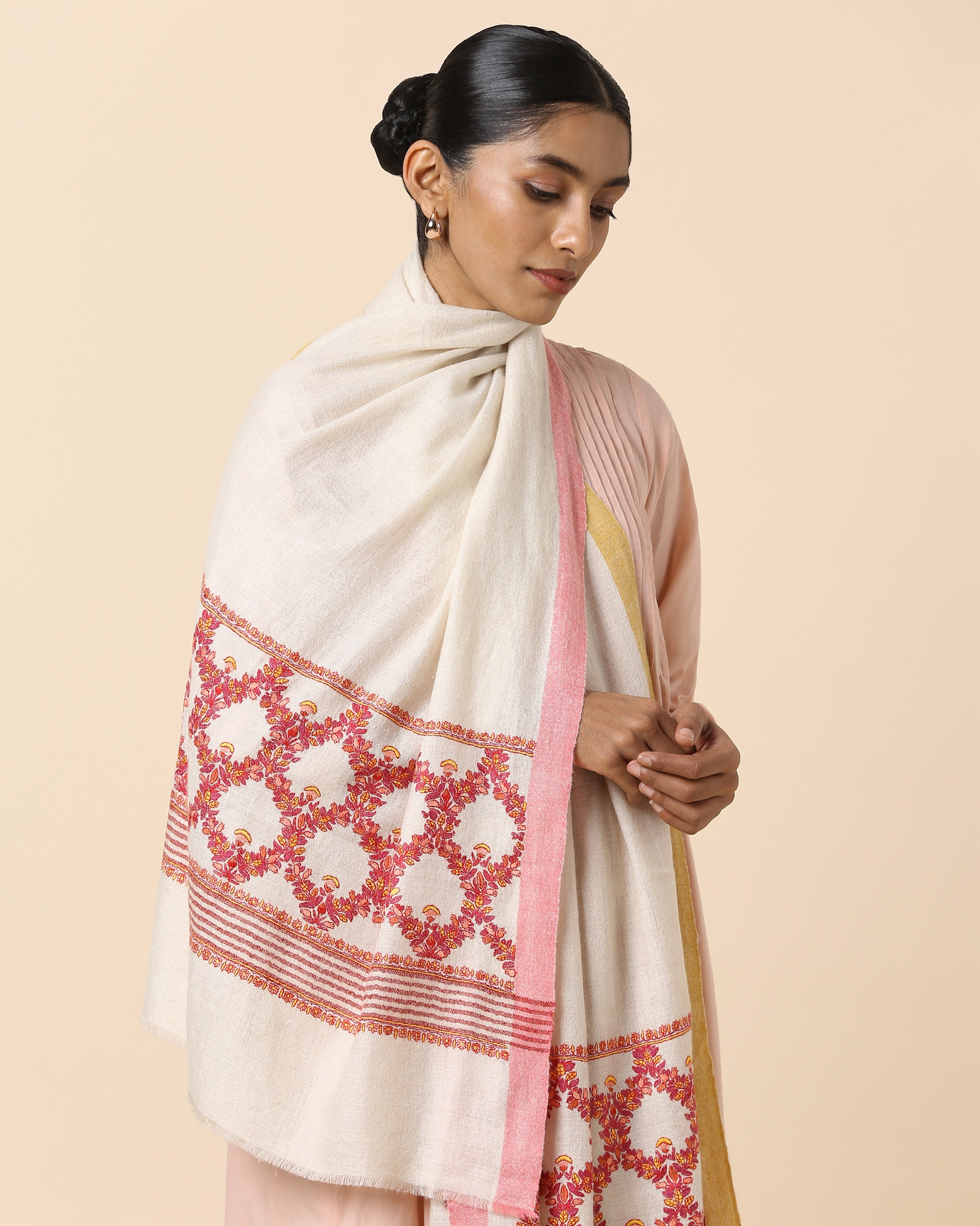 Ariella Kashmir Sozni Embroidery Pashmina Stole