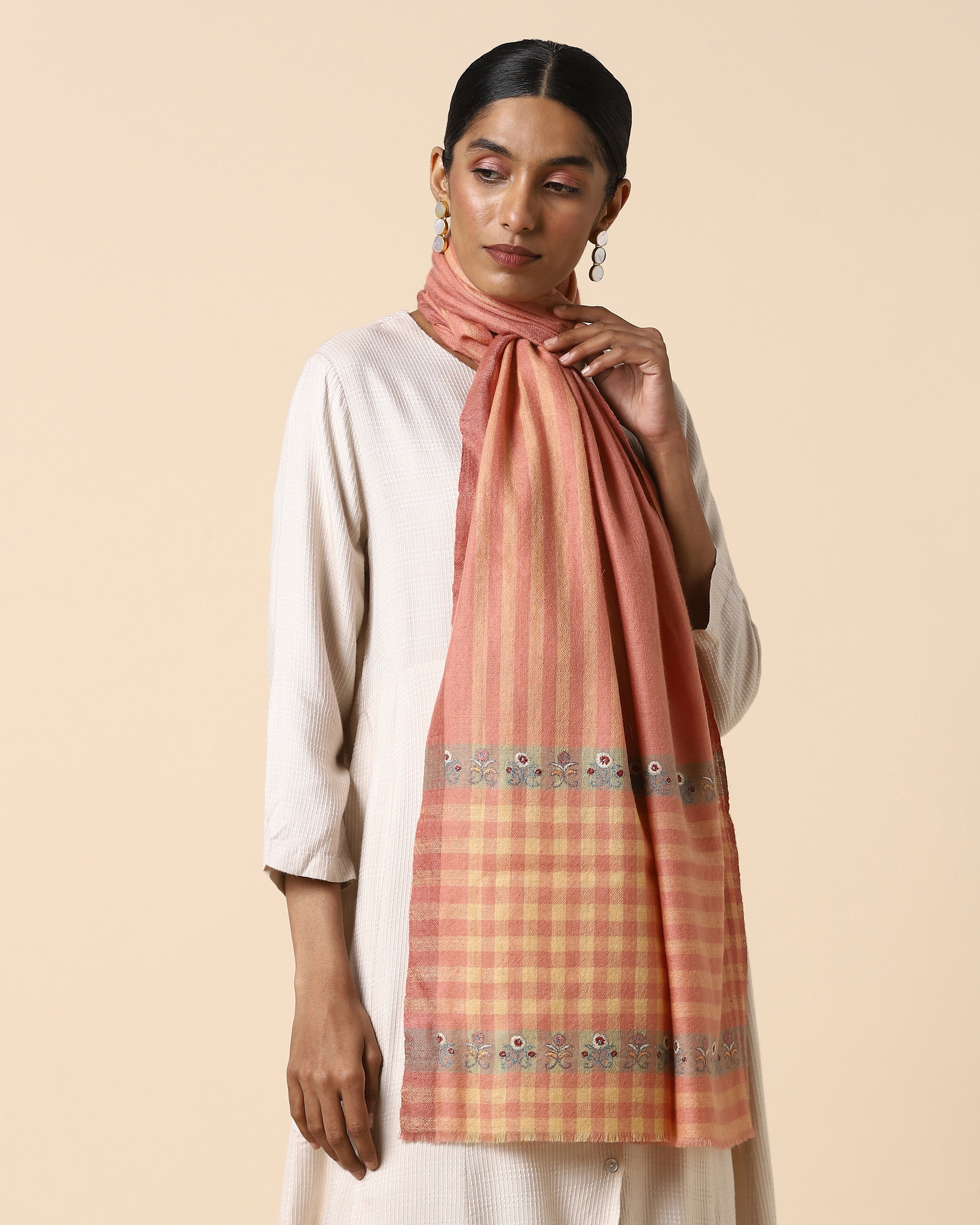 Pamela Kashmir Sozni Embroidery Pashmina Stole