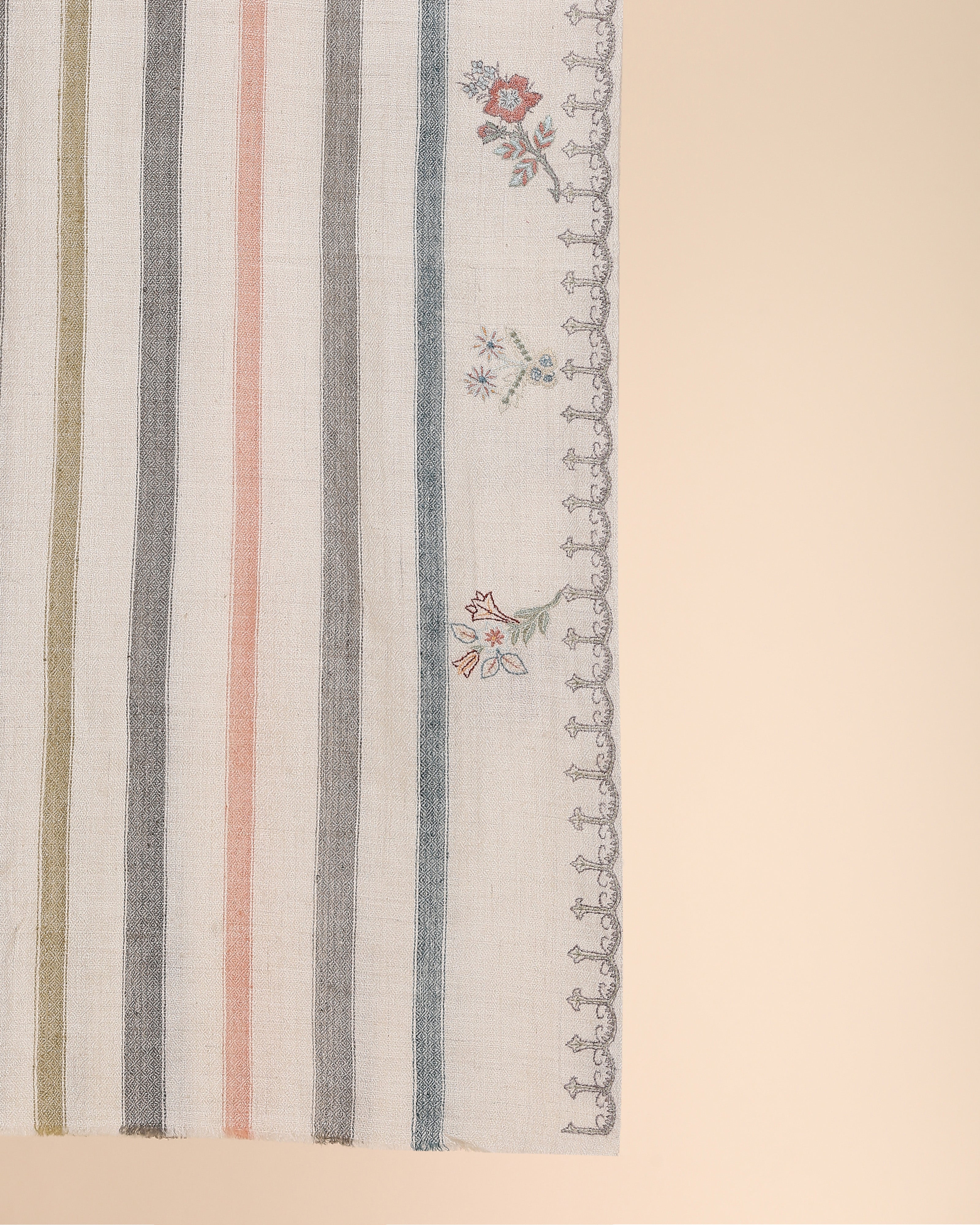 Stella Kashmir Sozni Embroidery Pashmina Stole