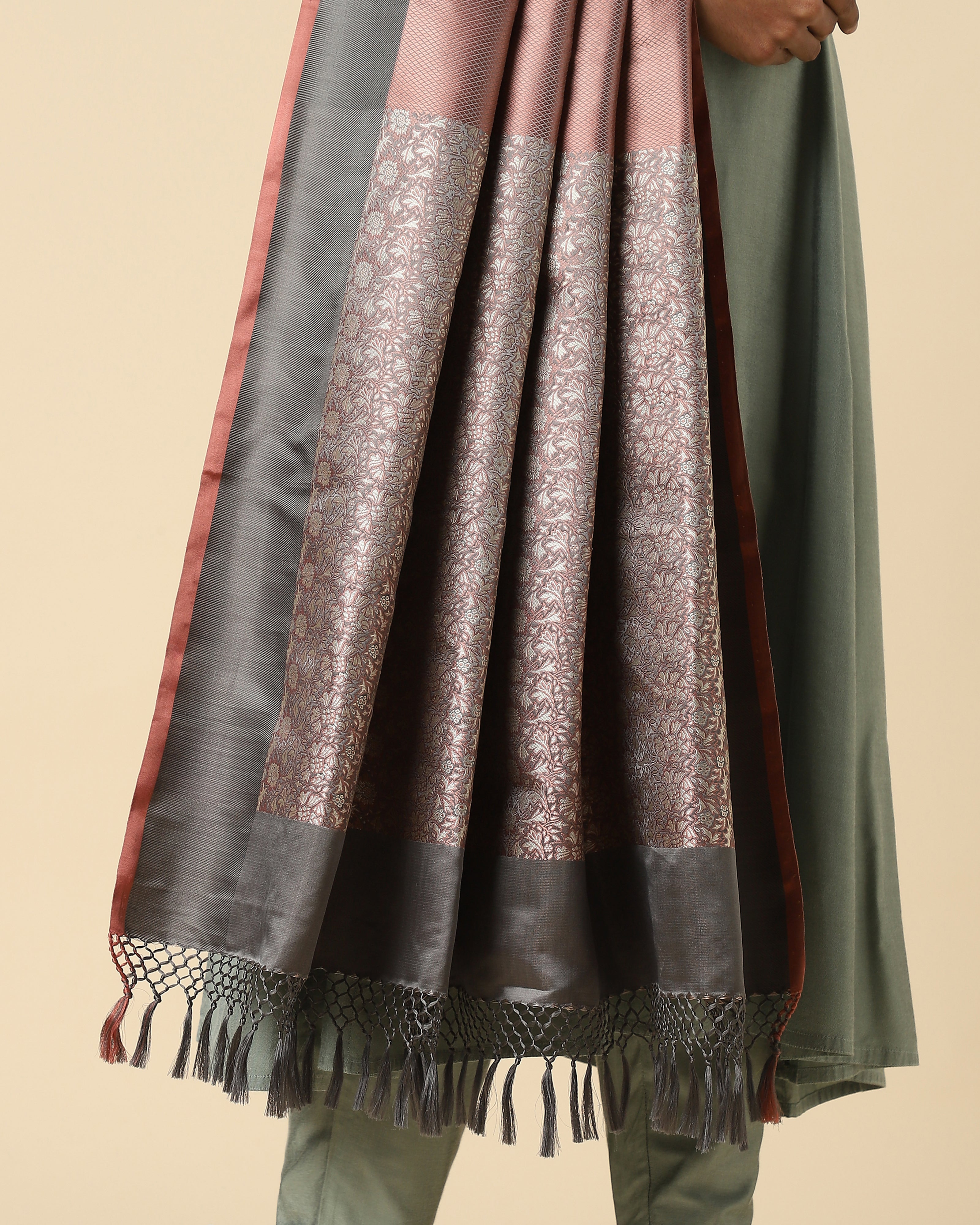 Hridya Banarasi Tanchoi Silk Dupatta