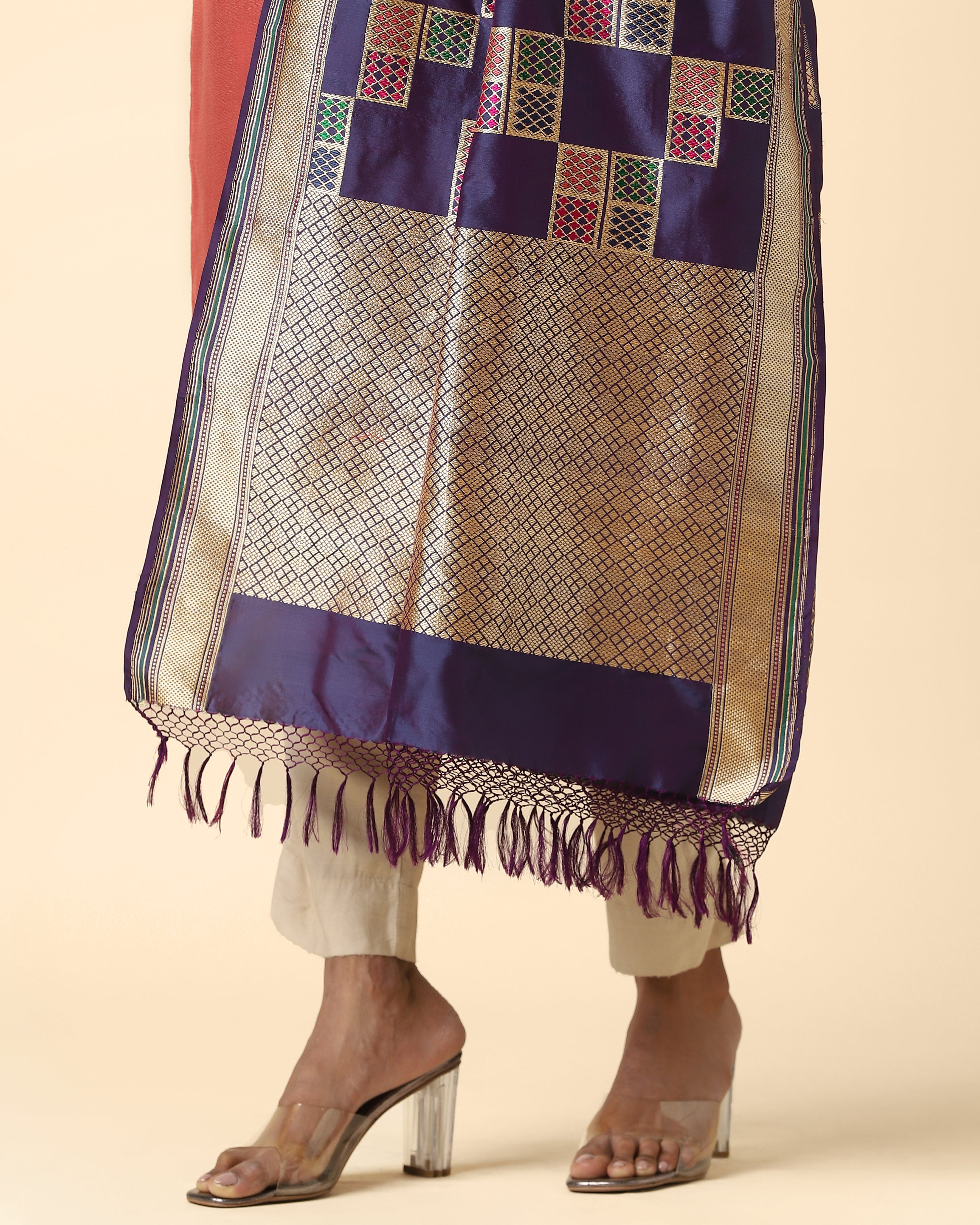 Pali Banarasi Kadwa Silk Dupatta