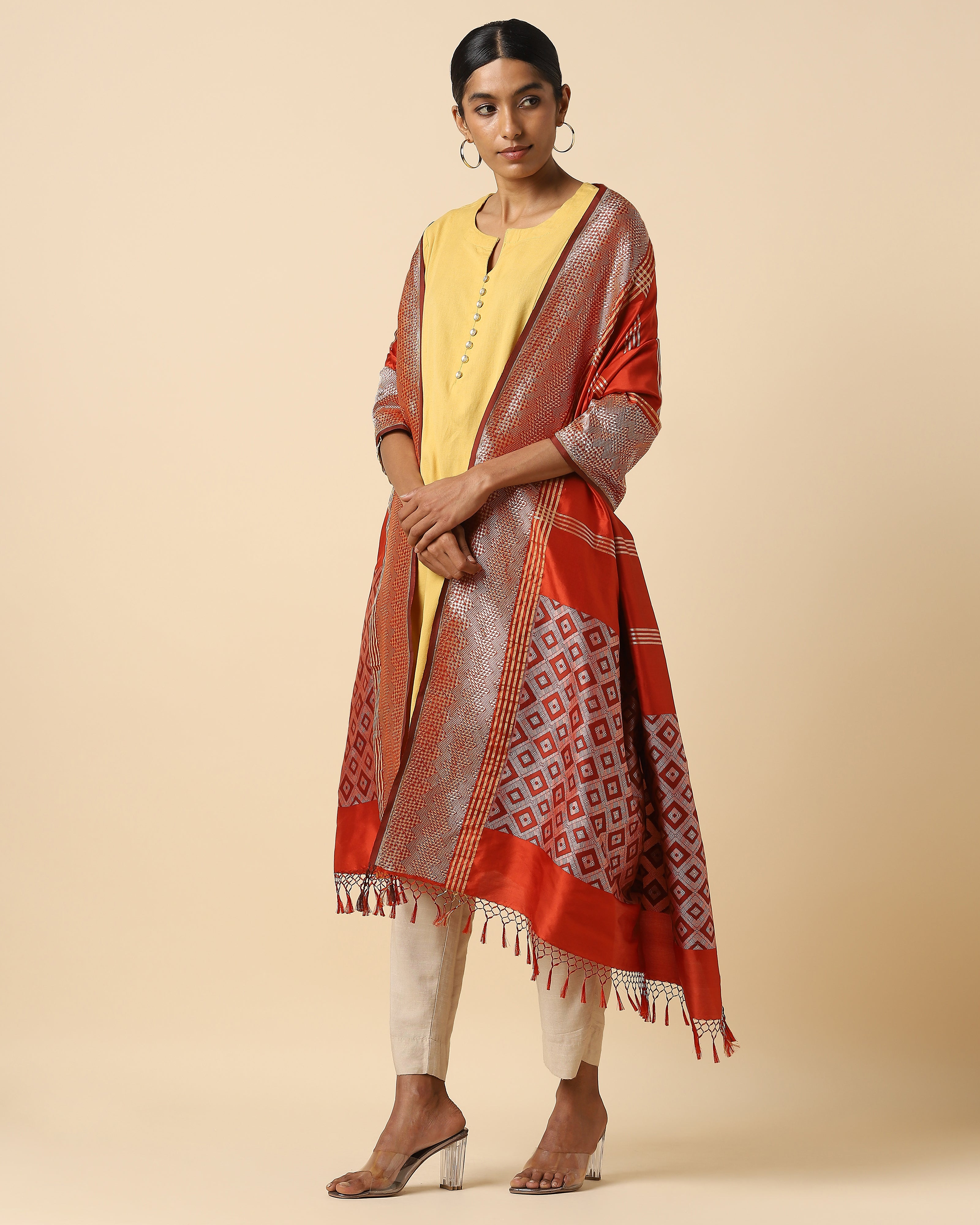 Subraa Banarasi Kadwa Silk Dupatta