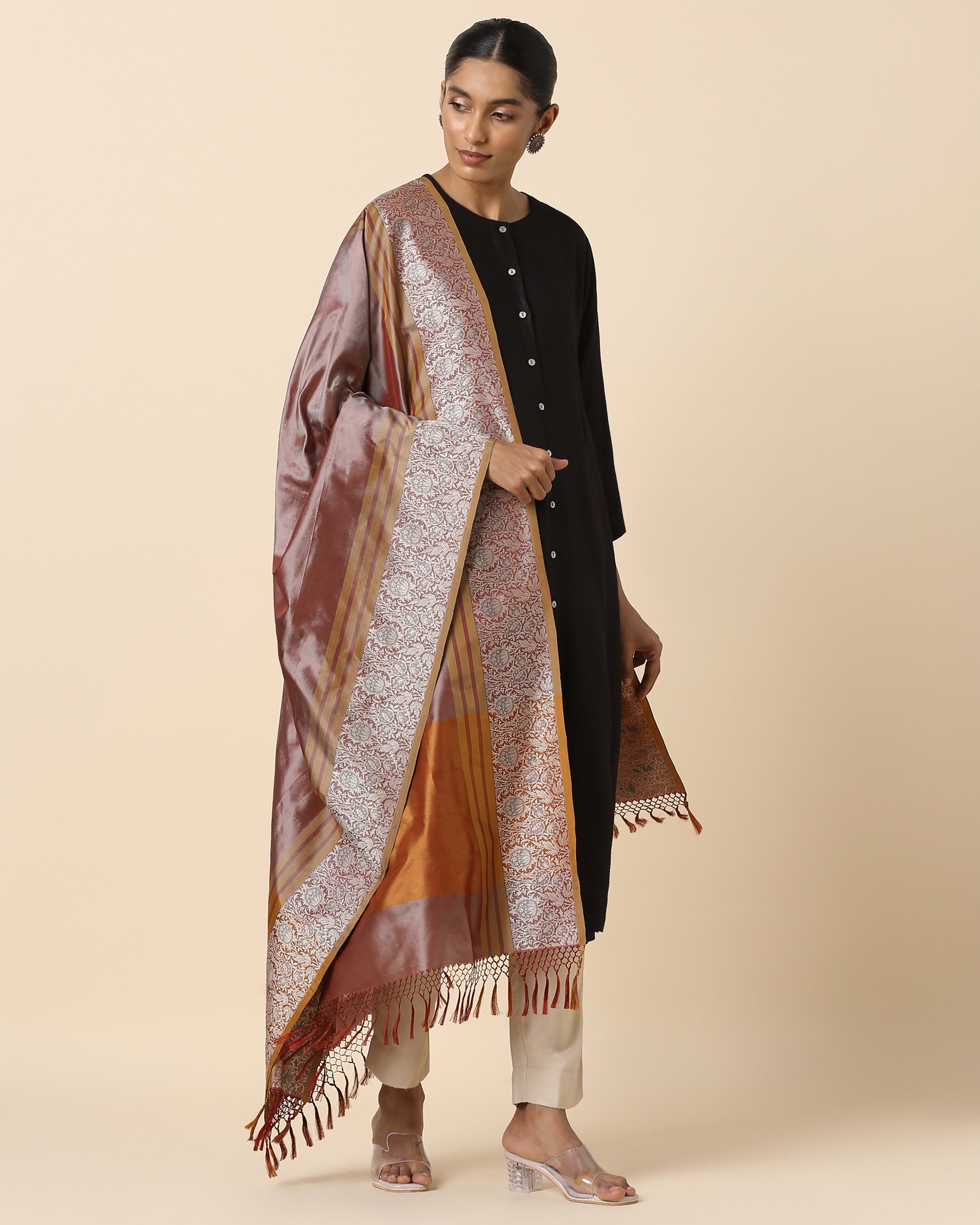 Rewati Banarasi Kadwa Silk Dupatta